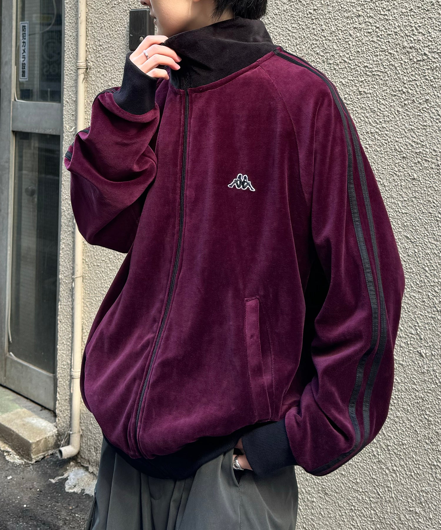 24AW 新色追加 【KAPPA】WEB限定  袖ラインジャージ / ベロア トラックジャケット ユニセックス