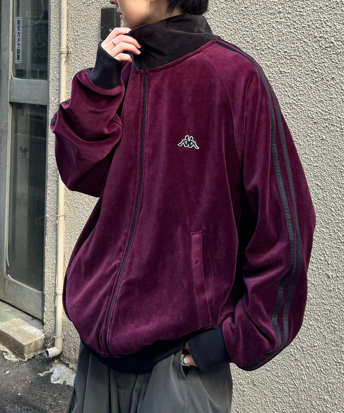24AW 新色追加 【KAPPA】WEB限定  袖ラインジャージ / ベロア トラックジャケット ユニセックス