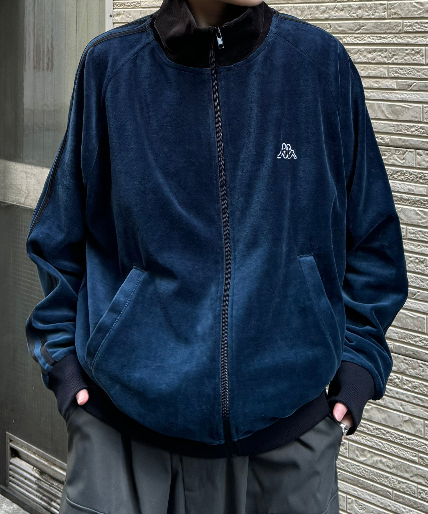 24AW 新色追加 【KAPPA】WEB限定  袖ラインジャージ / ベロア トラックジャケット ユニセックス