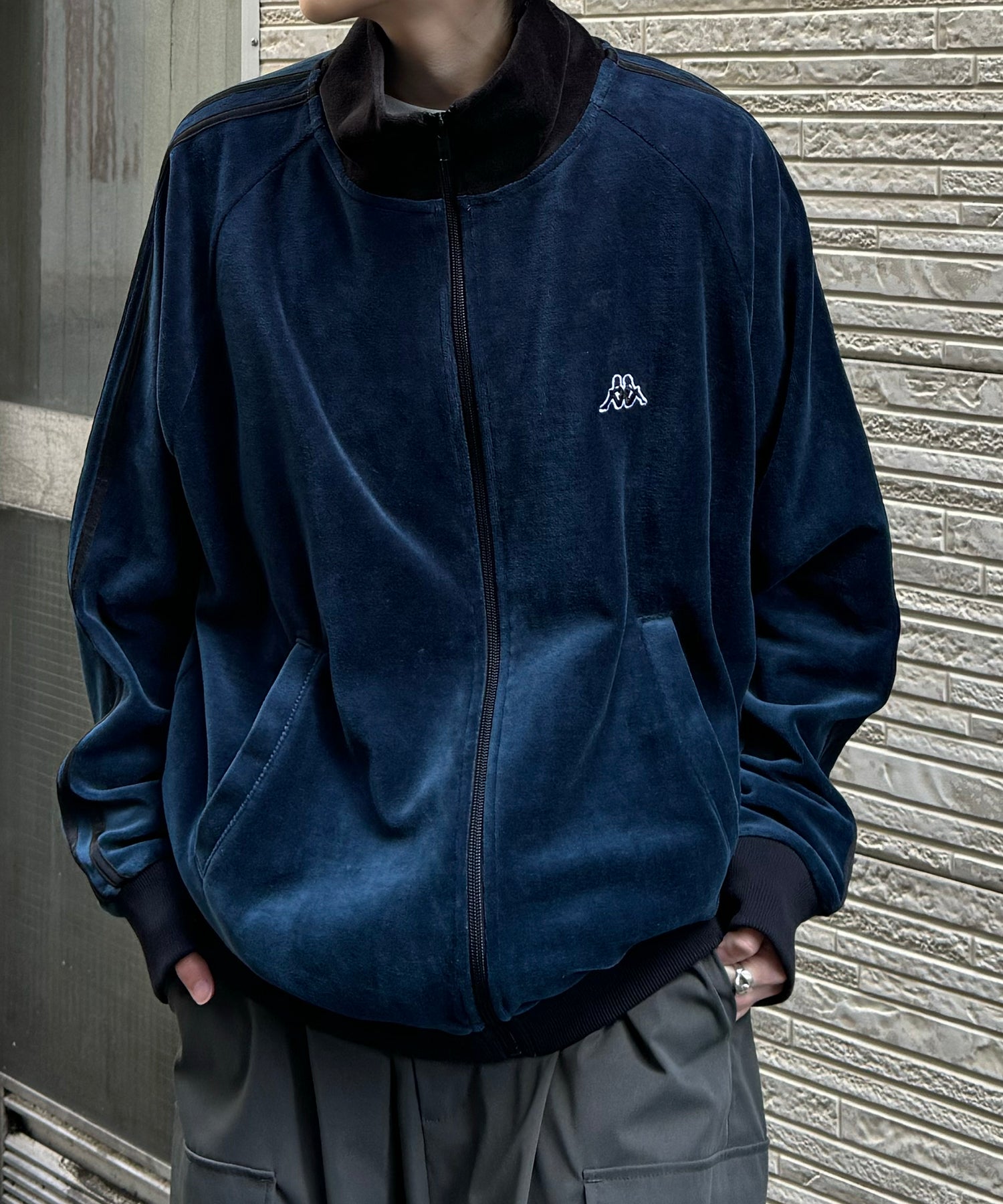 24AW 新色追加 【KAPPA】WEB限定  袖ラインジャージ / ベロア トラックジャケット ユニセックス