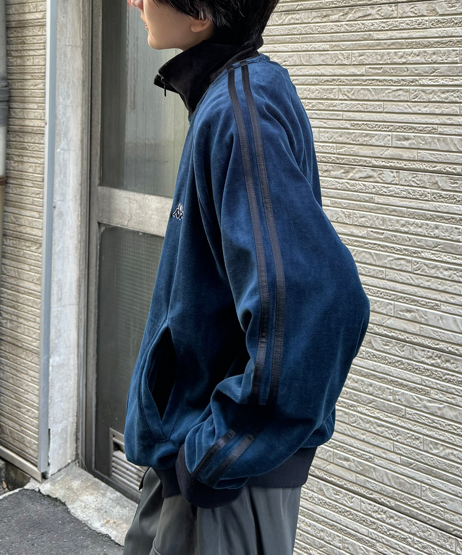 24AW 新色追加 【KAPPA】WEB限定  袖ラインジャージ / ベロア トラックジャケット ユニセックス