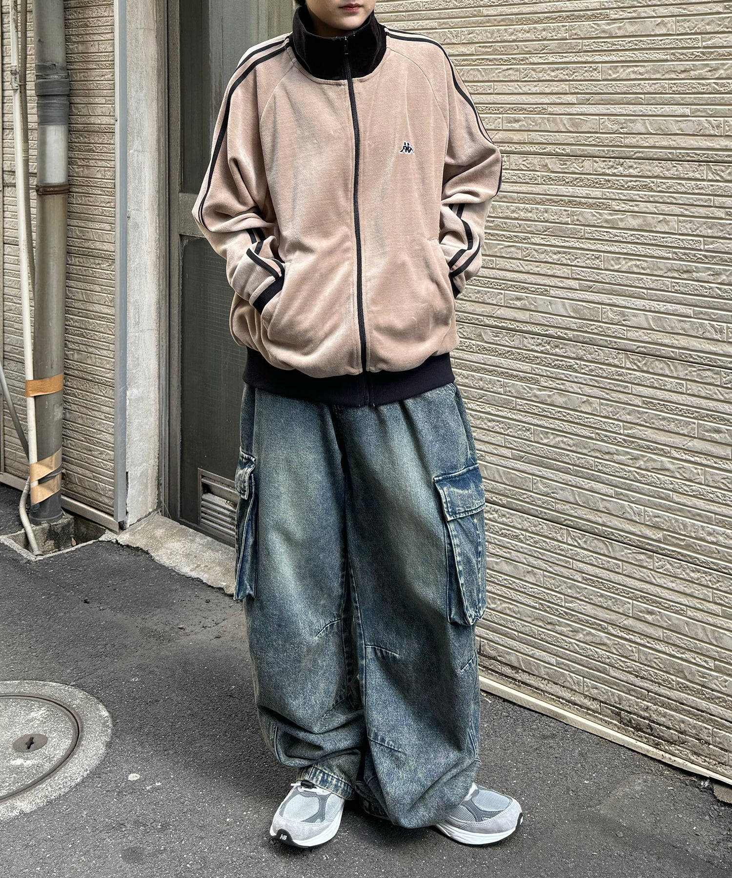24AW 新色追加 【KAPPA】WEB限定  袖ラインジャージ / ベロア トラックジャケット ユニセックス