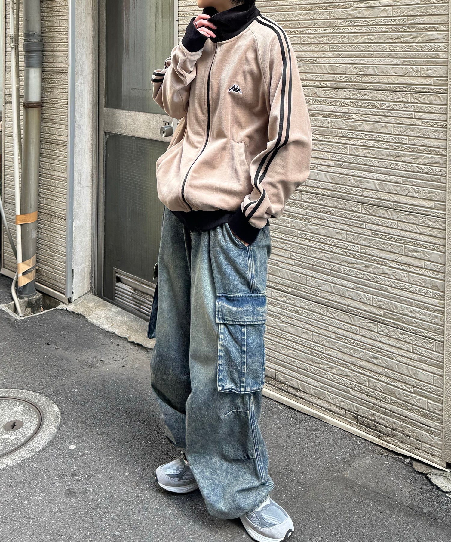 24AW 新色追加 【KAPPA】WEB限定  袖ラインジャージ / ベロア トラックジャケット ユニセックス