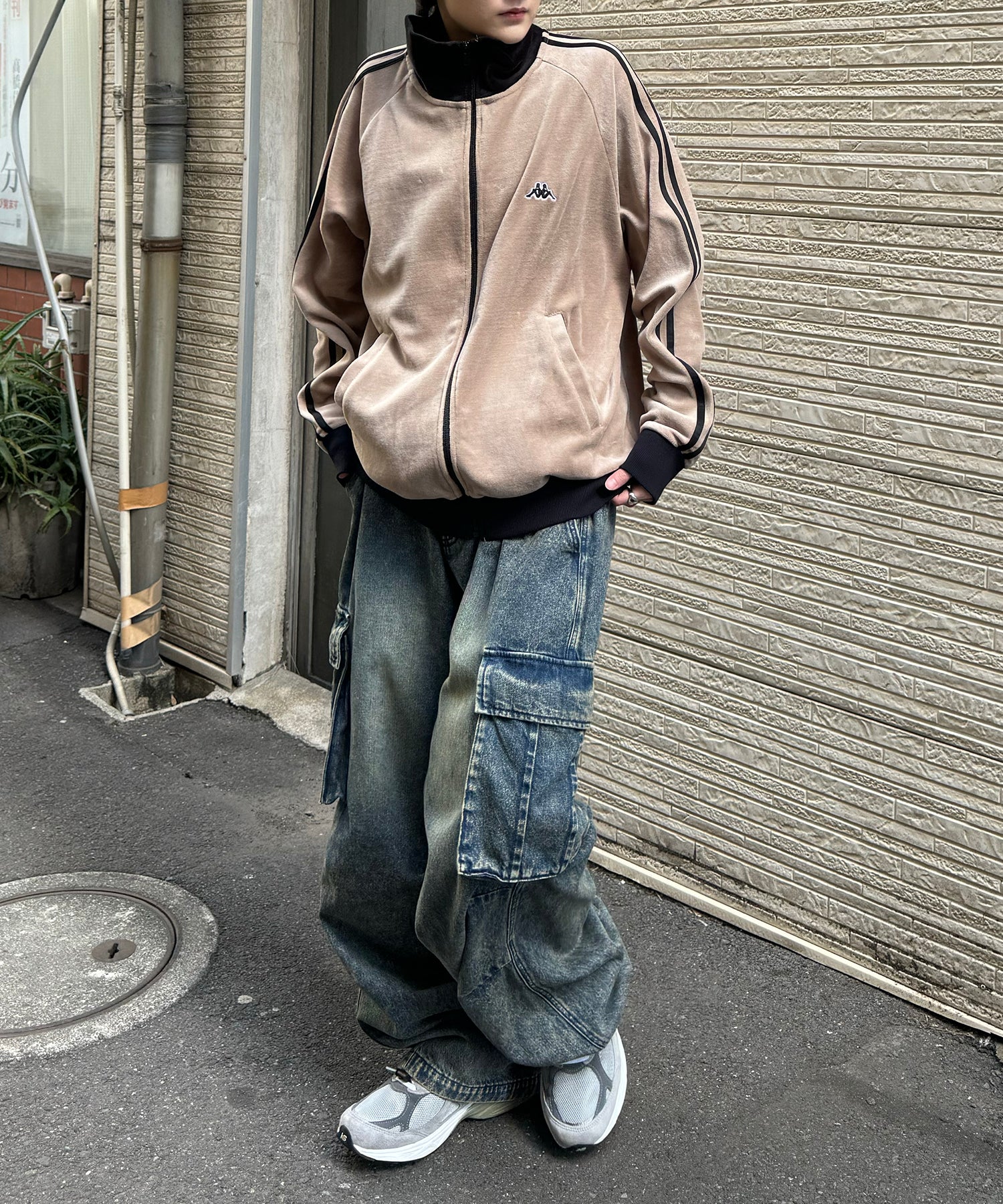 24AW 新色追加 【KAPPA】WEB限定  袖ラインジャージ / ベロア トラックジャケット ユニセックス