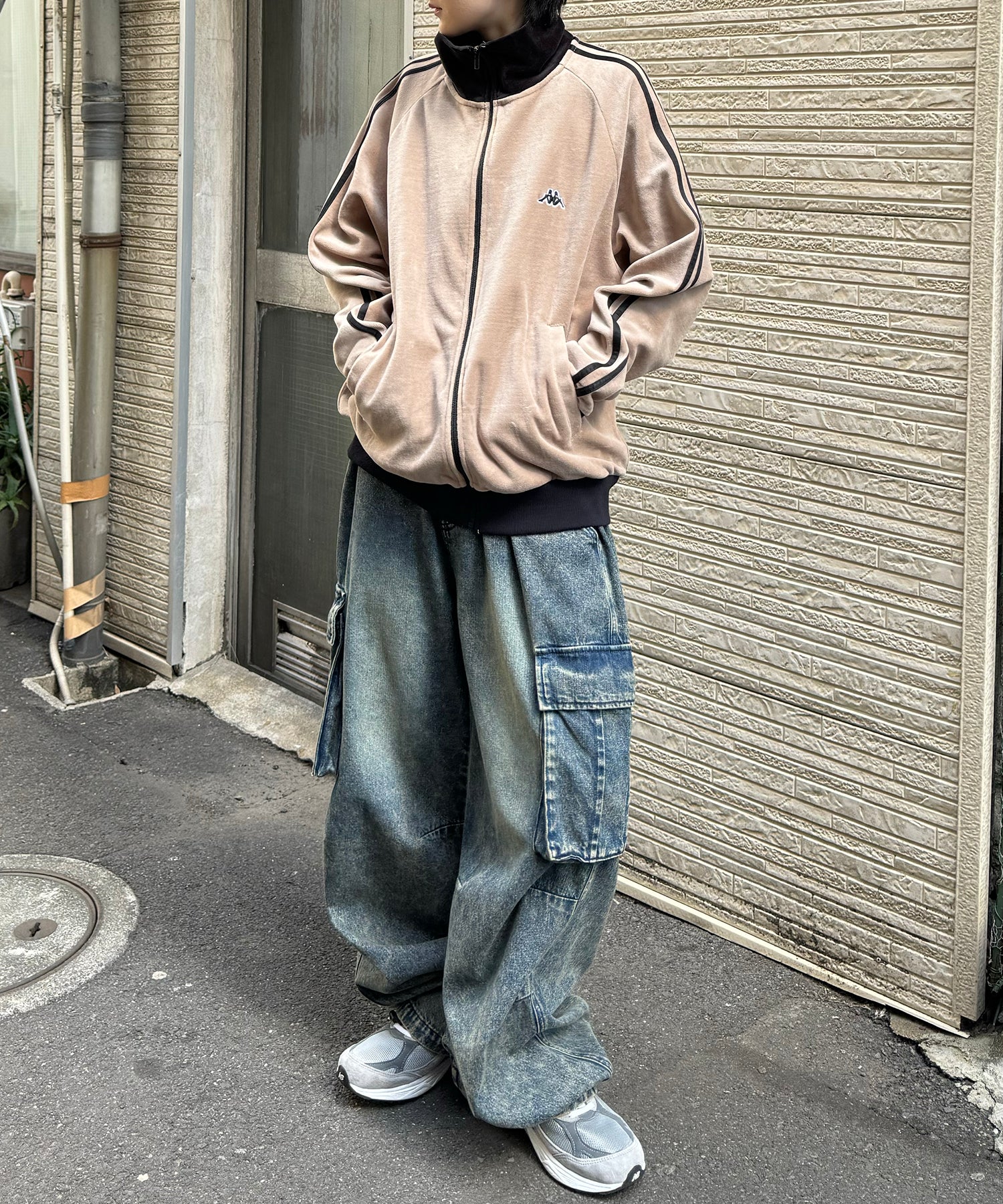 24AW 新色追加 【KAPPA】WEB限定  袖ラインジャージ / ベロア トラックジャケット ユニセックス