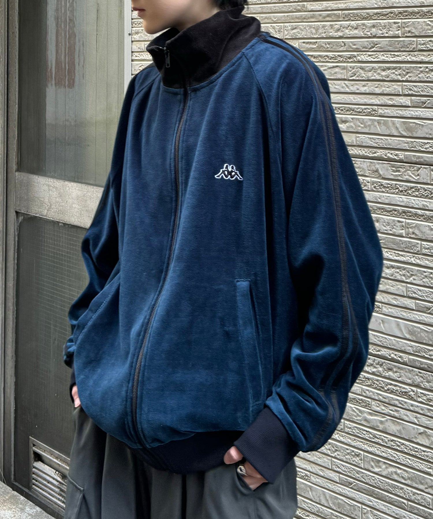 24AW 新色追加 【KAPPA】WEB限定  袖ラインジャージ / ベロア トラックジャケット ユニセックス