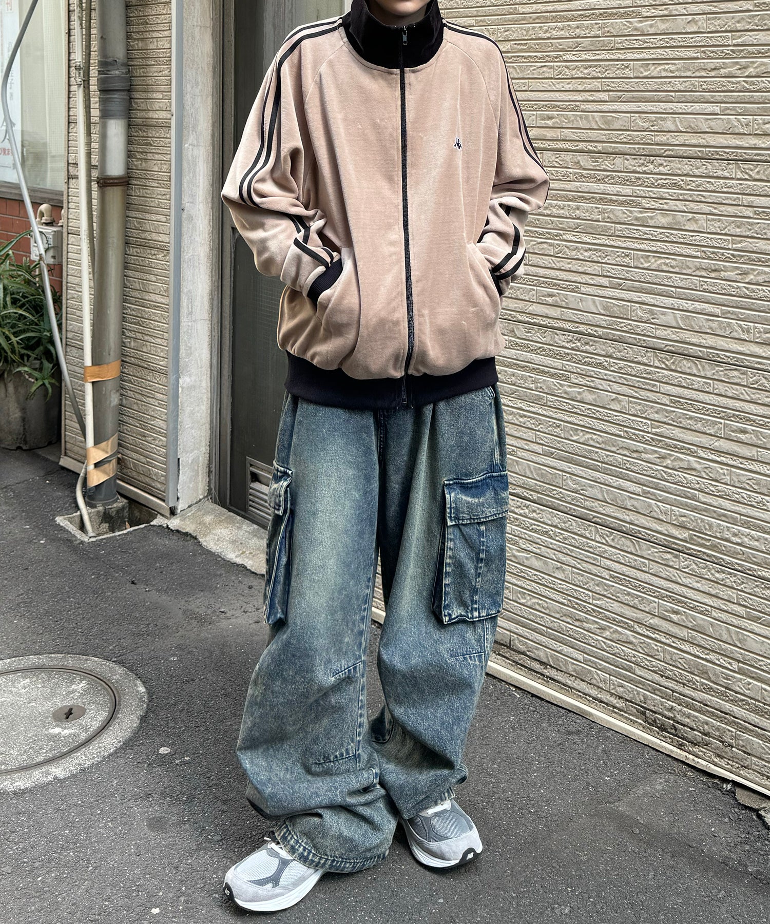 24AW 新色追加 【KAPPA】WEB限定  袖ラインジャージ / ベロア トラックジャケット ユニセックス