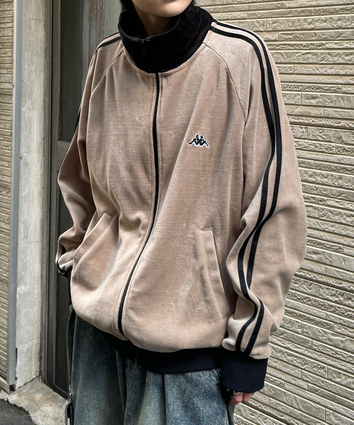 24AW 新色追加 【KAPPA】WEB限定  袖ラインジャージ / ベロア トラックジャケット ユニセックス