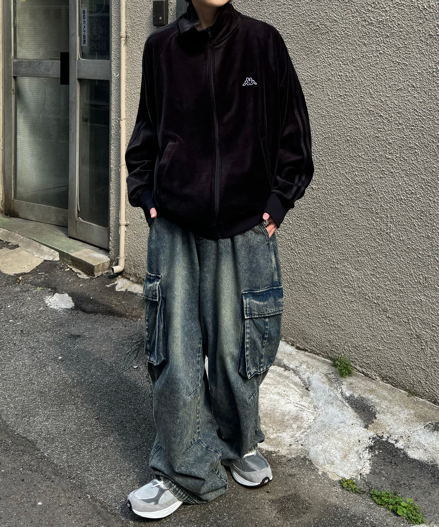 24AW 新色追加 【KAPPA】WEB限定  袖ラインジャージ / ベロア トラックジャケット ユニセックス