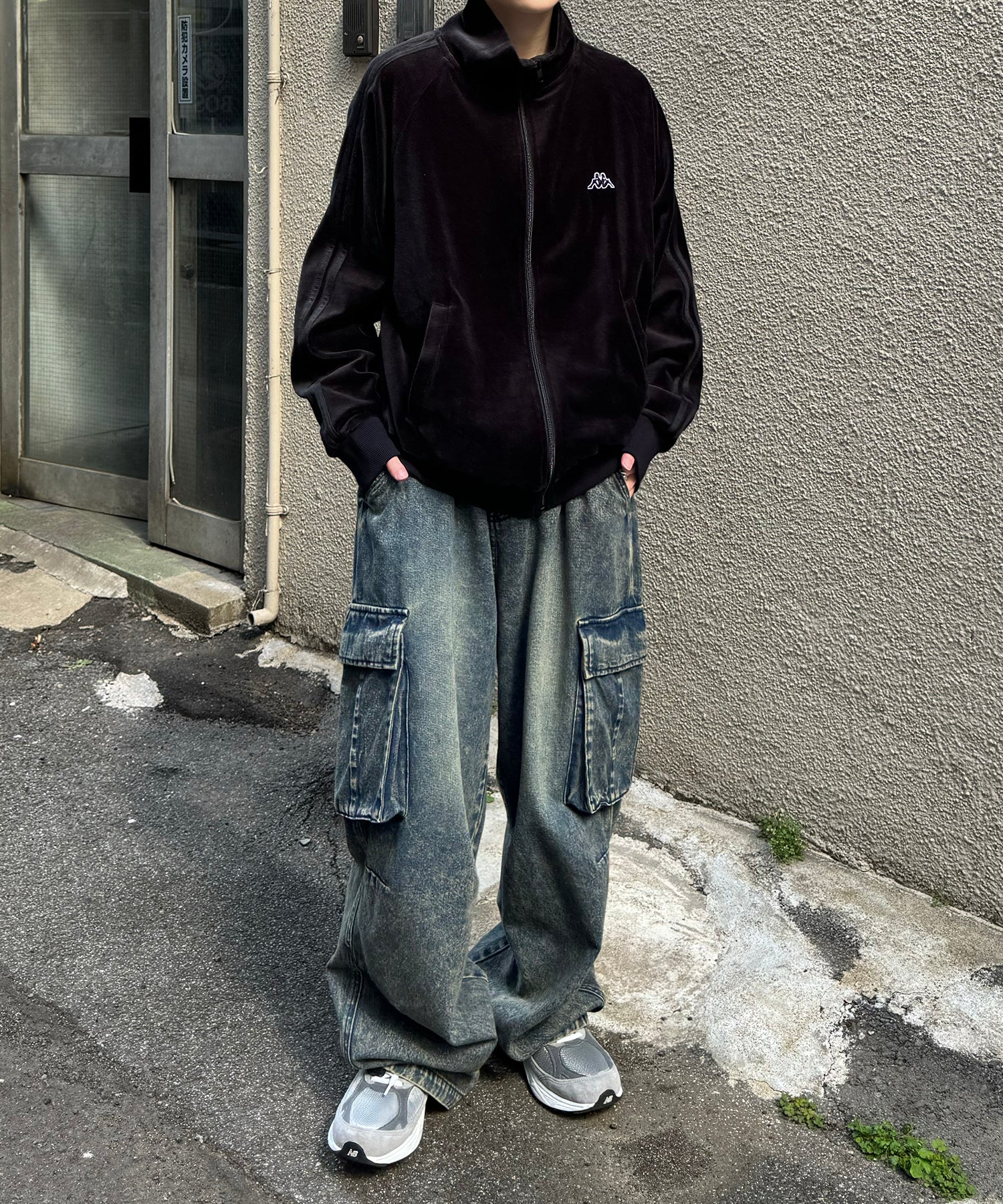 24AW 新色追加 【KAPPA】WEB限定  袖ラインジャージ / ベロア トラックジャケット ユニセックス