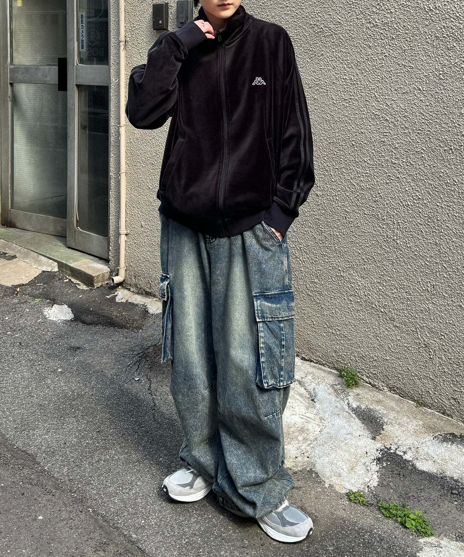 24AW 新色追加 【KAPPA】WEB限定  袖ラインジャージ / ベロア トラックジャケット ユニセックス