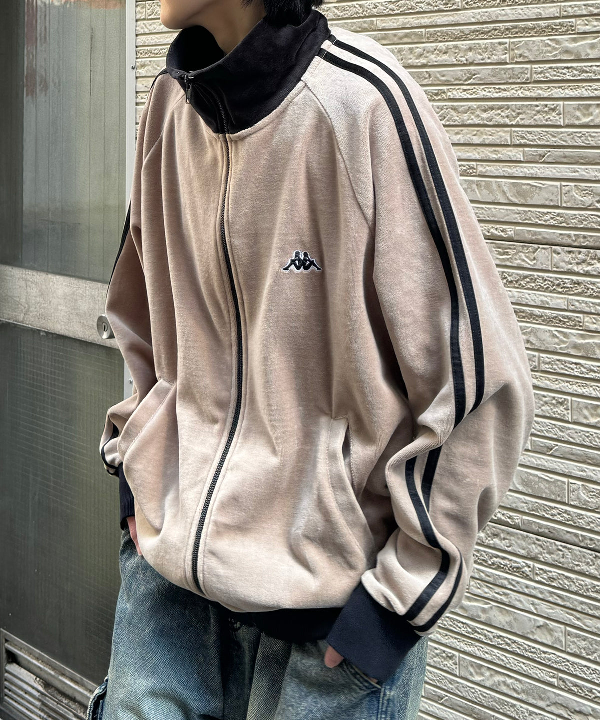 24AW 新色追加 【KAPPA】WEB限定  袖ラインジャージ / ベロア トラックジャケット ユニセックス