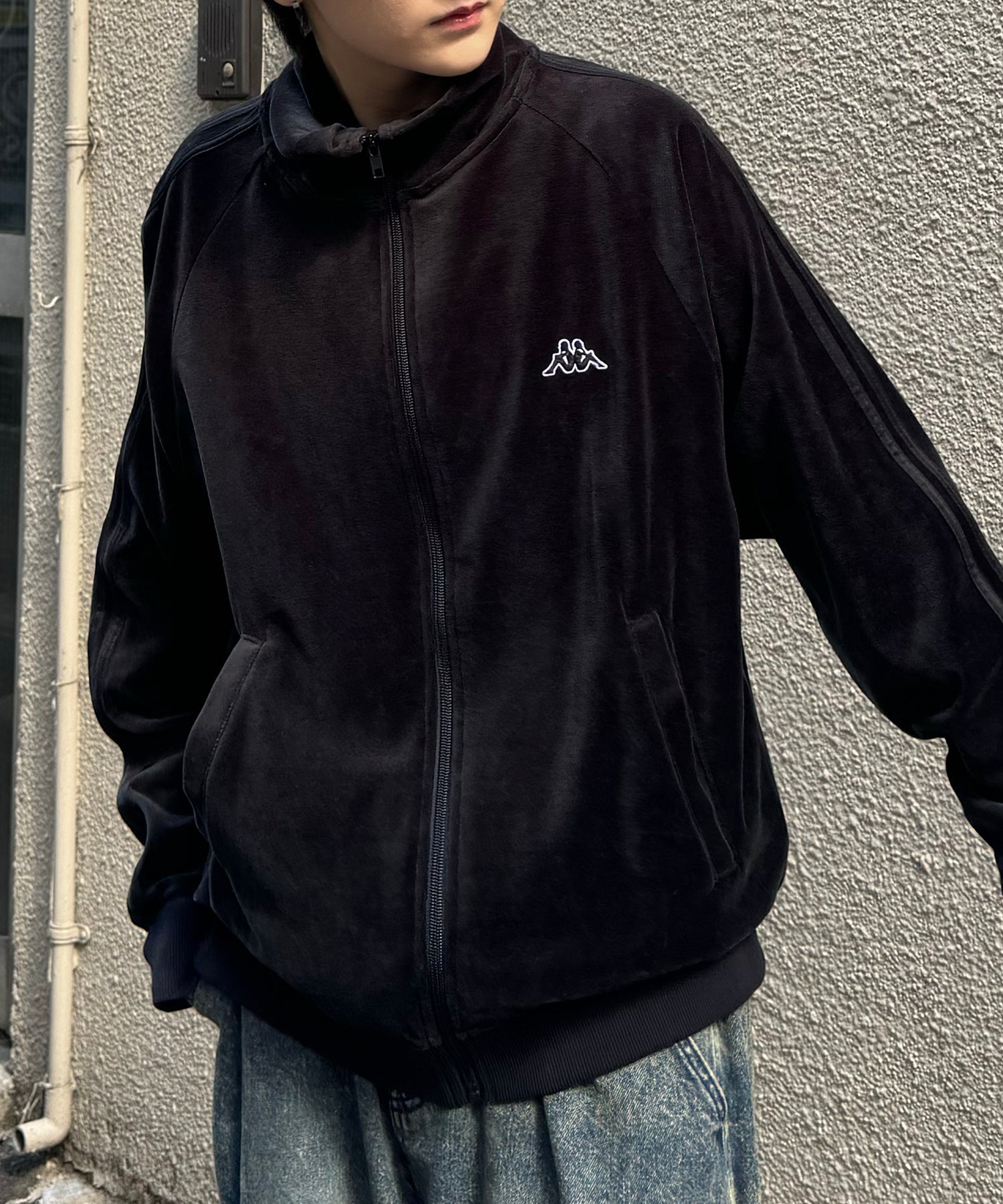 24AW 新色追加 【KAPPA】WEB限定  袖ラインジャージ / ベロア トラックジャケット ユニセックス