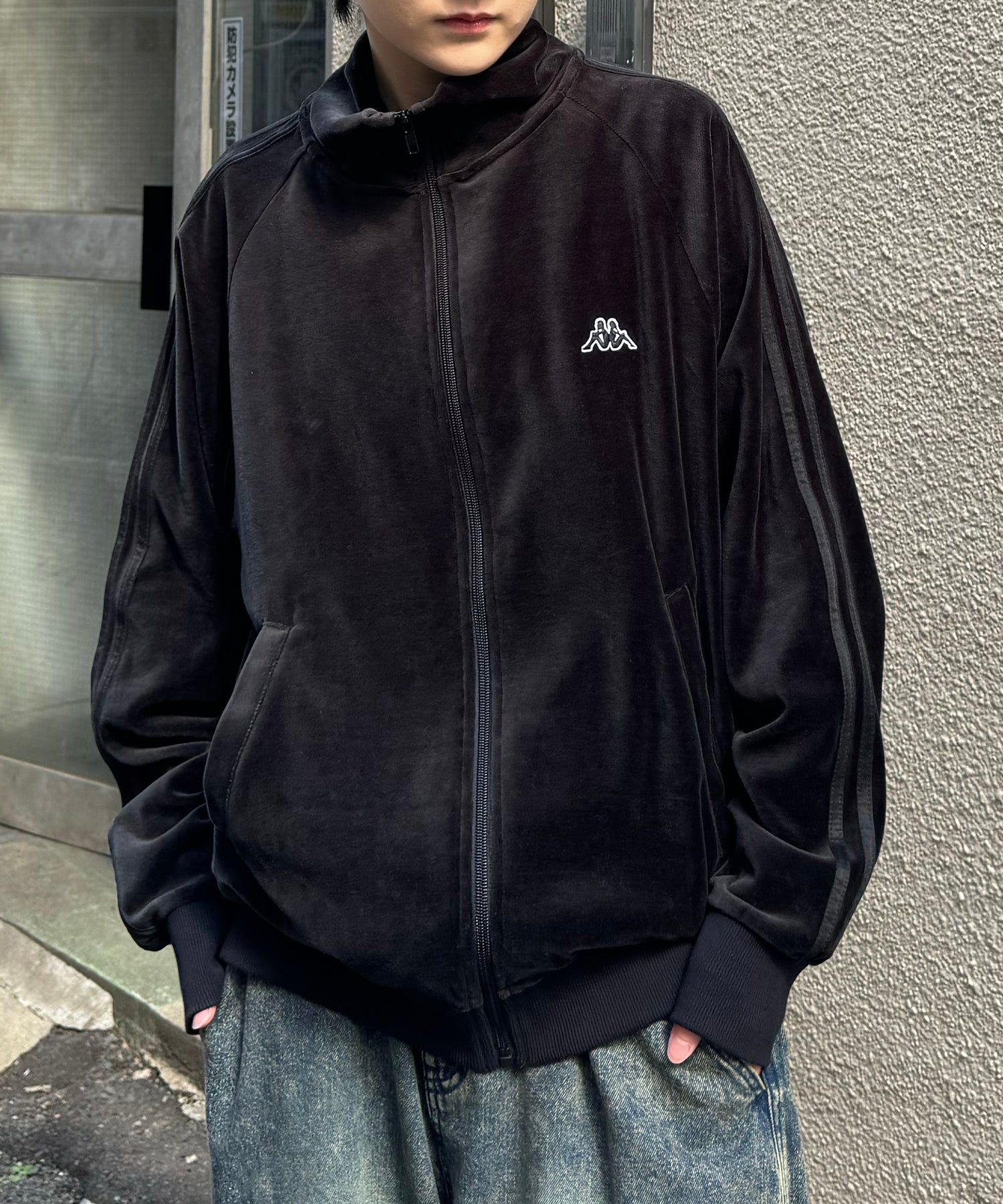 24AW 新色追加 【KAPPA】WEB限定  袖ラインジャージ / ベロア トラックジャケット ユニセックス