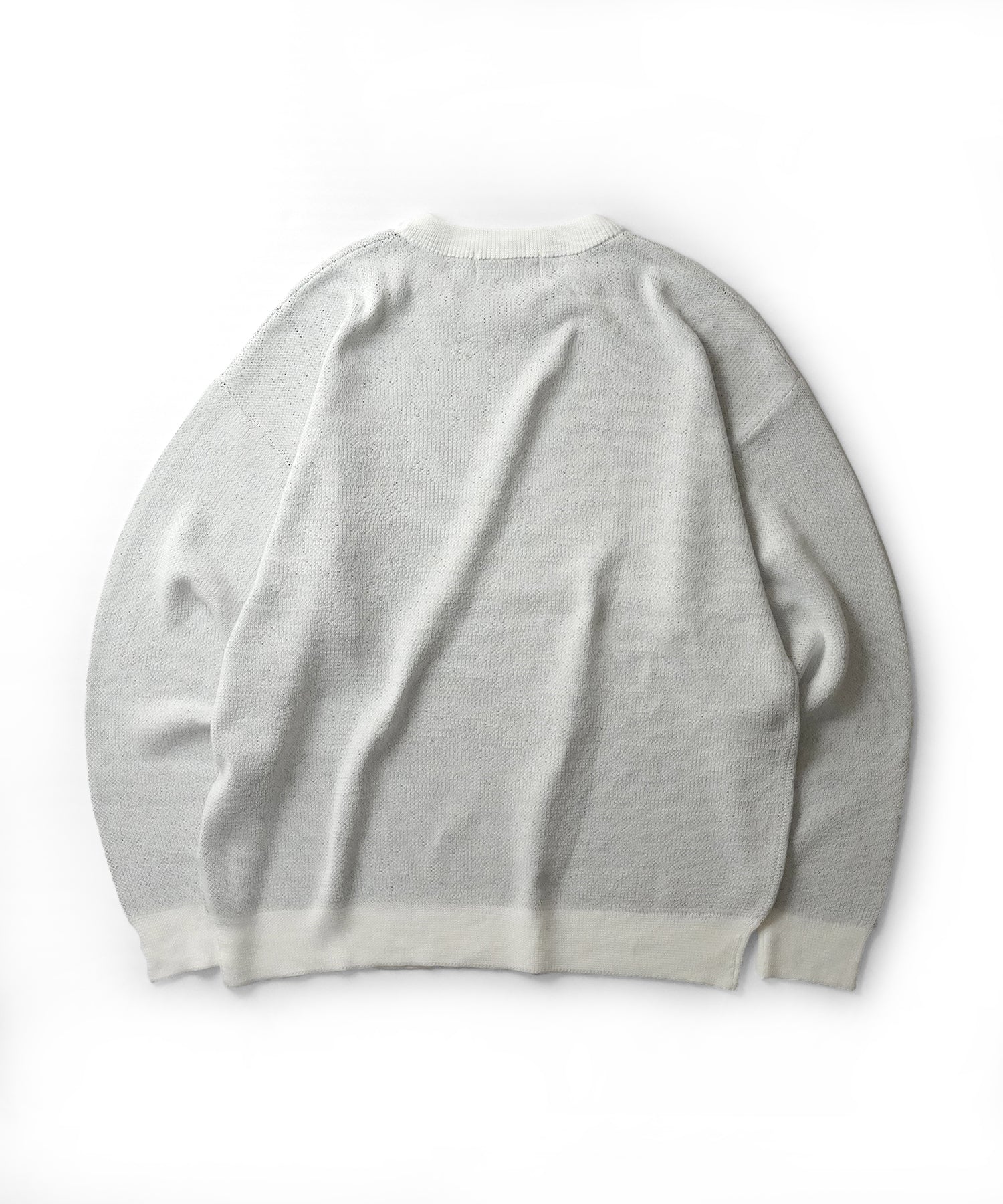 モヘアライク 8ボール / ダイス / スカル グラフィックジャガード ビッグシルエット プルオーバーソフトタッチシャギーニット