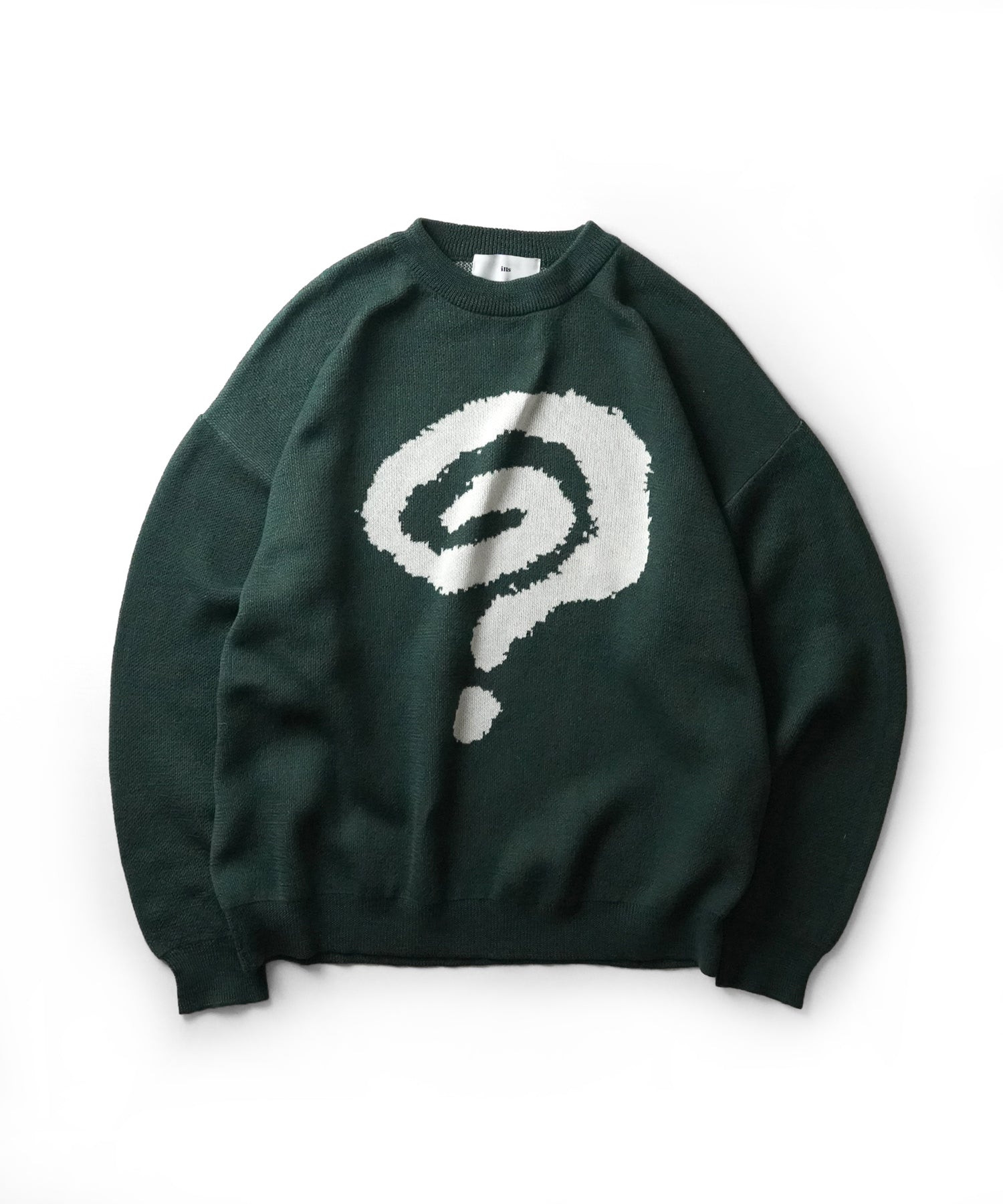 モヘアライク 8ボール / ダイス / スカル グラフィックジャガード ビッグシルエット プルオーバーソフトタッチシャギーニット