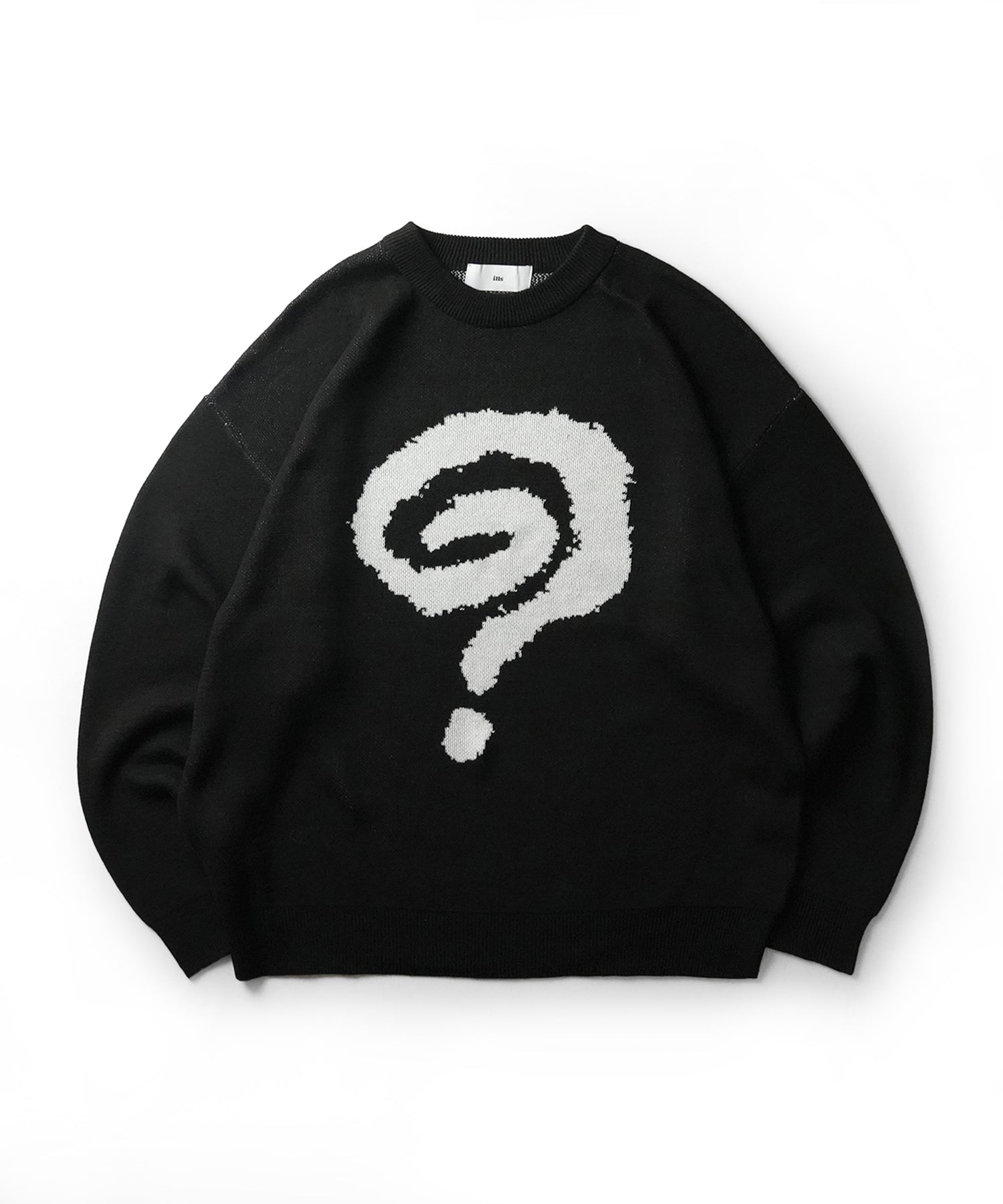 モヘアライク 8ボール / ダイス / スカル グラフィックジャガード ビッグシルエット プルオーバーソフトタッチシャギーニット