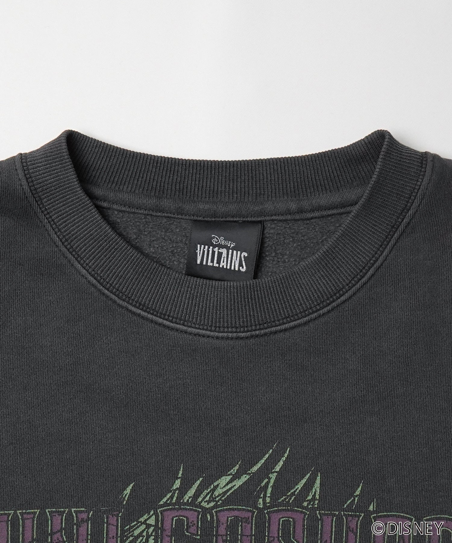 24SS【Disney / ディズニー】VILLAINS / ヴィランズ SCAR / スカ― ビッグシルエット ヴィンテージライク ピグメント加工 レトロプリントスウェットプルオーバー