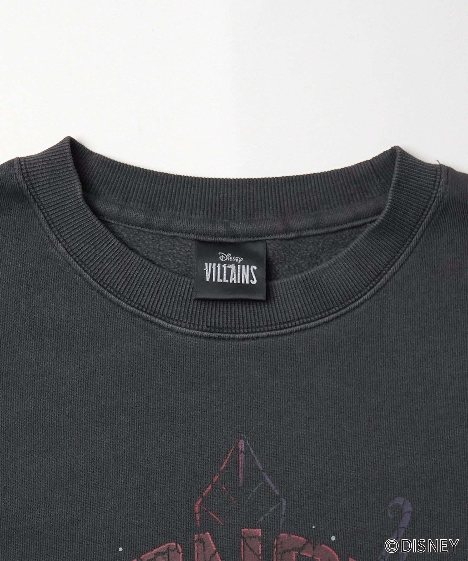 24SS【Disney / ディズニー】VILLAINS / ヴィランズ JAFER / ジャファー ビッグシルエット ヴィンテージライク ピグメント加工 レトロプリントスウェットプルオーバー