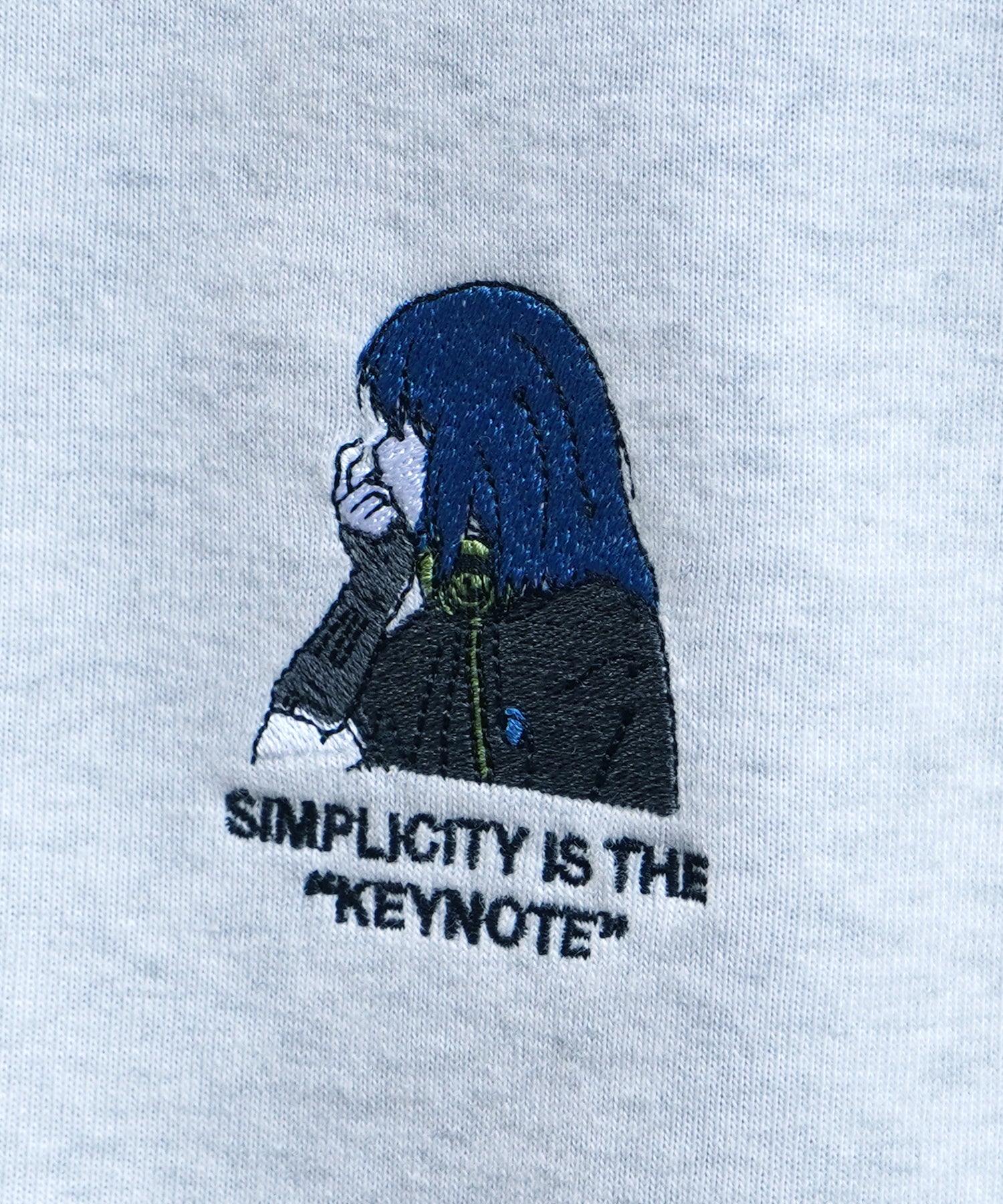 アームカバーガール イラストワンポイント刺繍 ビッグシルエット 裏起毛プルオーバースウェット
