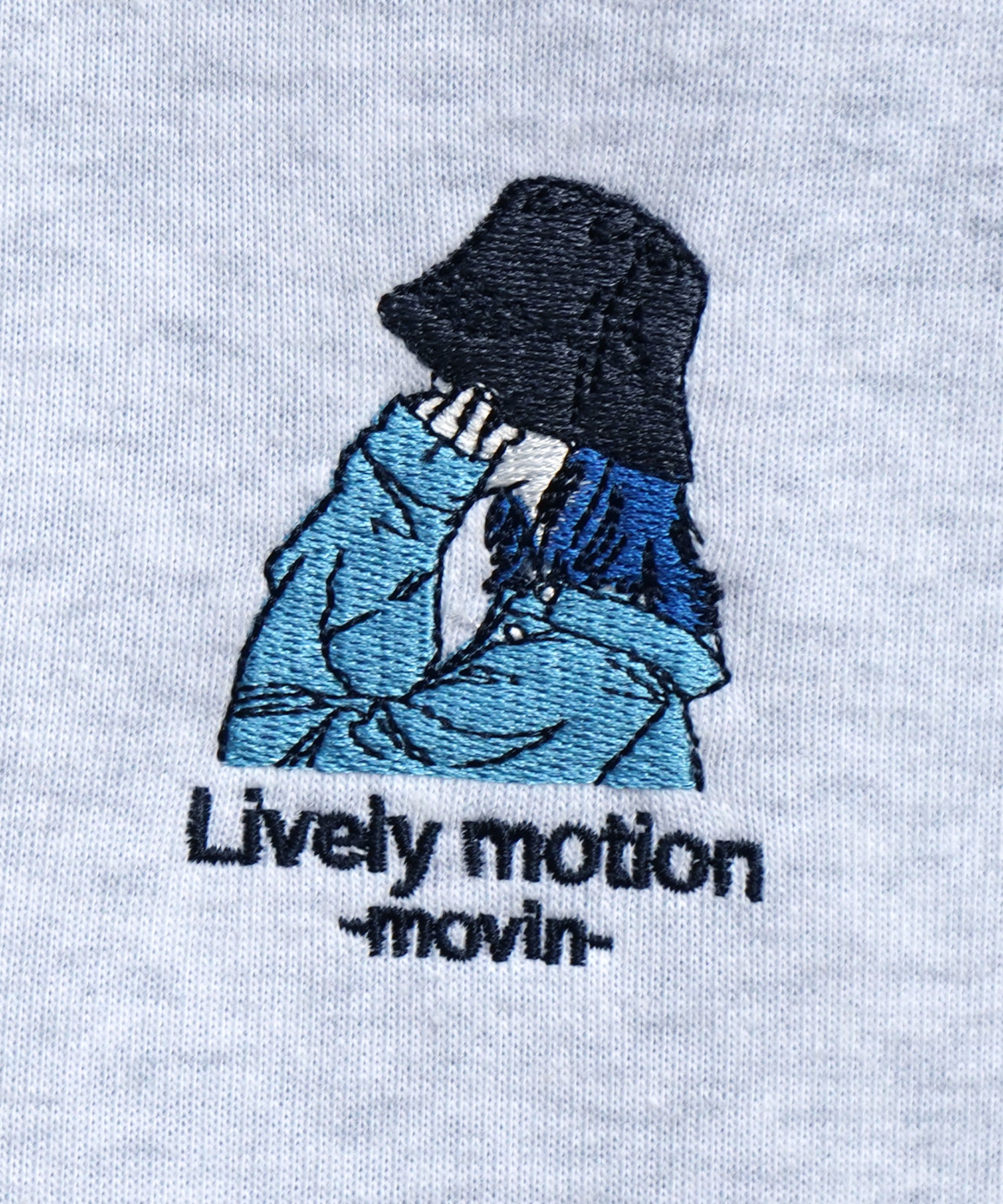 バケットガール イラストワンポイント刺繍 ビッグシルエット 裏起毛プルオーバースウェット