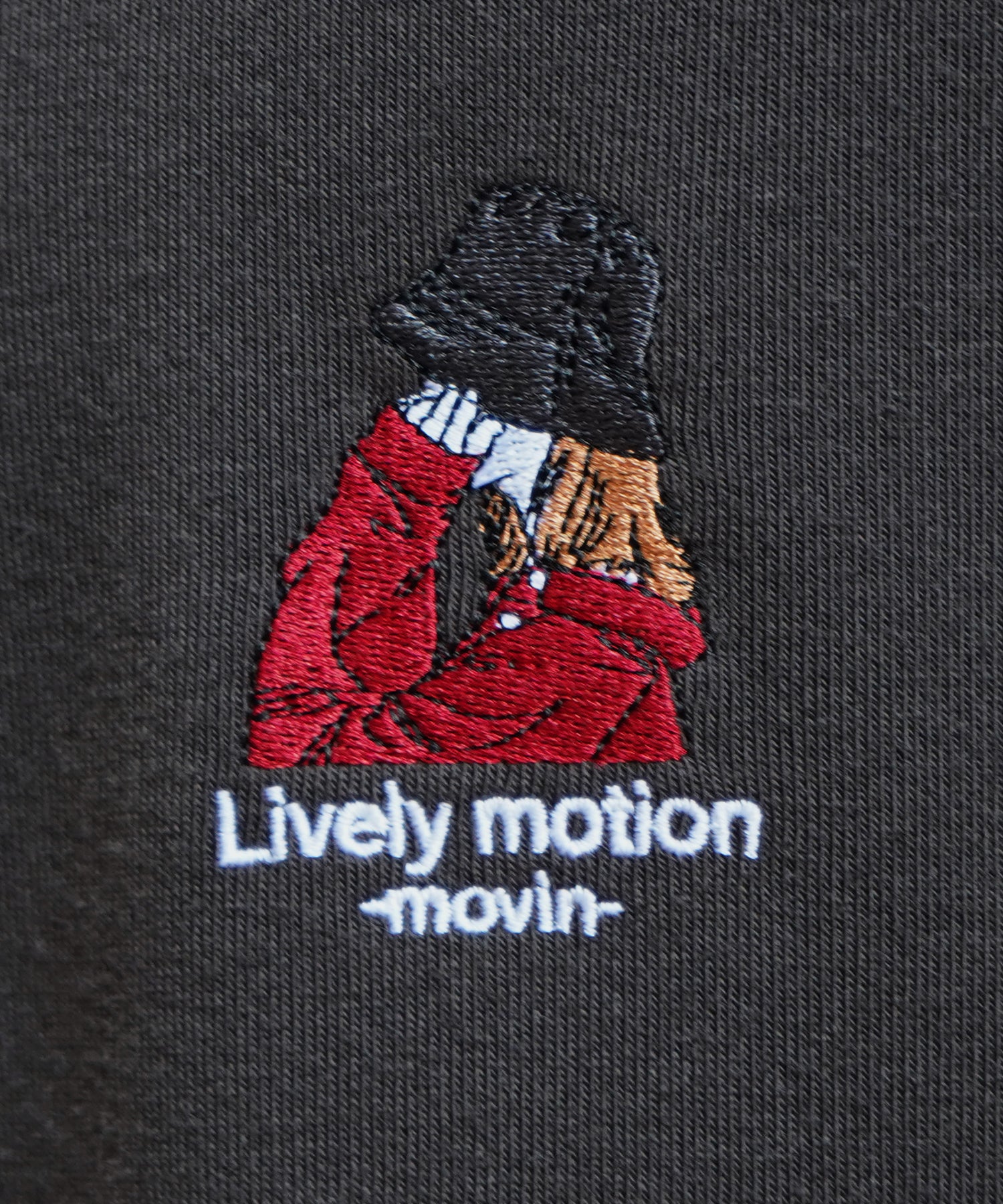 バケットガール イラストワンポイント刺繍 ビッグシルエット 裏起毛プルオーバーパーカー