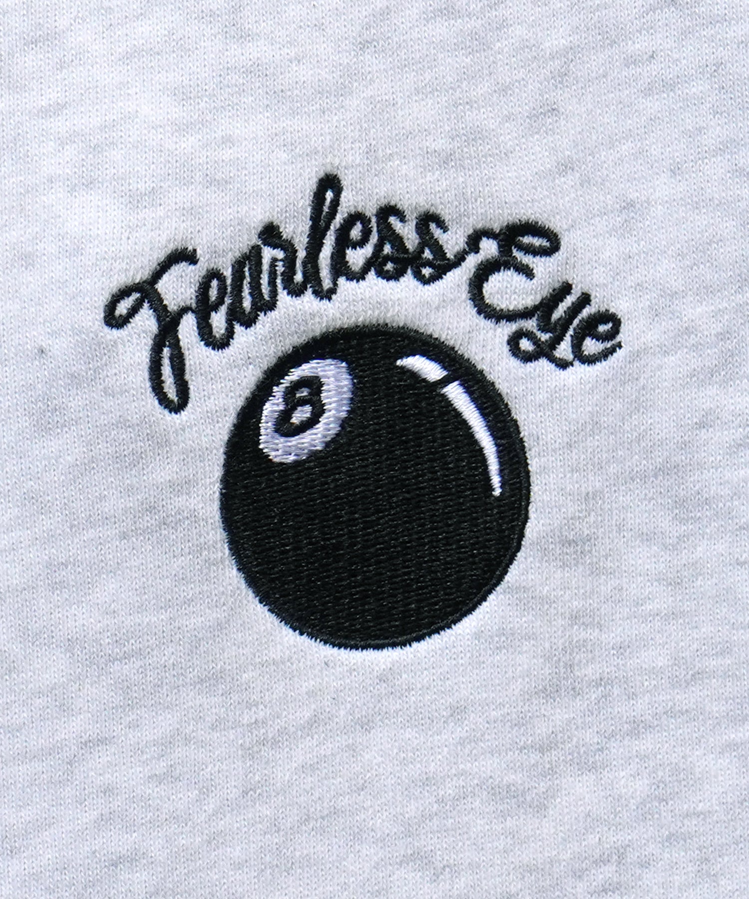 ビリヤード/ダイス ワンポイント刺繍ロゴ ビッグシルエット 裏起毛プルオーバーハーフジップスウェット