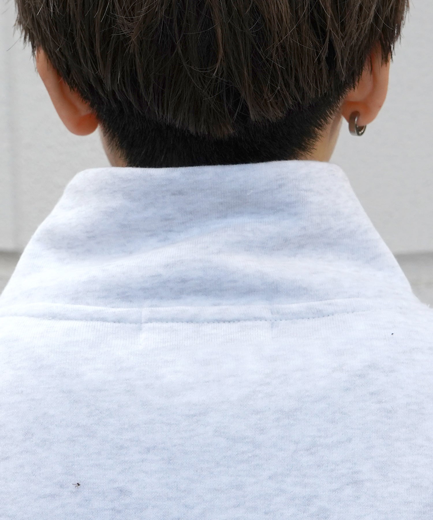 ビリヤード/ダイス ワンポイント刺繍ロゴ ビッグシルエット 裏起毛プルオーバーハーフジップスウェット