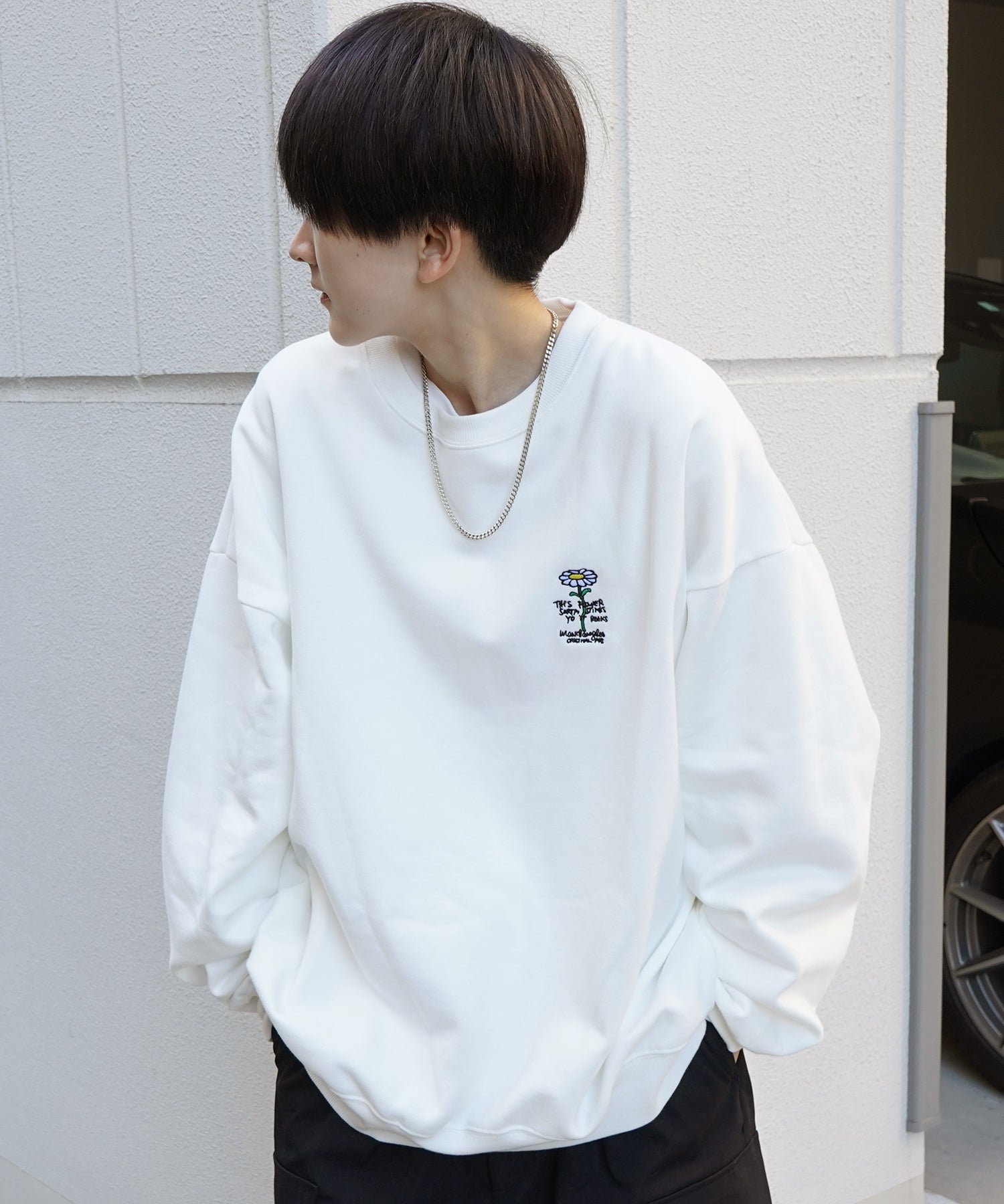 【MARK GONZALES ARTWORK COLLECTION / マーク ゴンザレス】別注 ビッグシルエット イラストバックプリント プルオーバースウェット