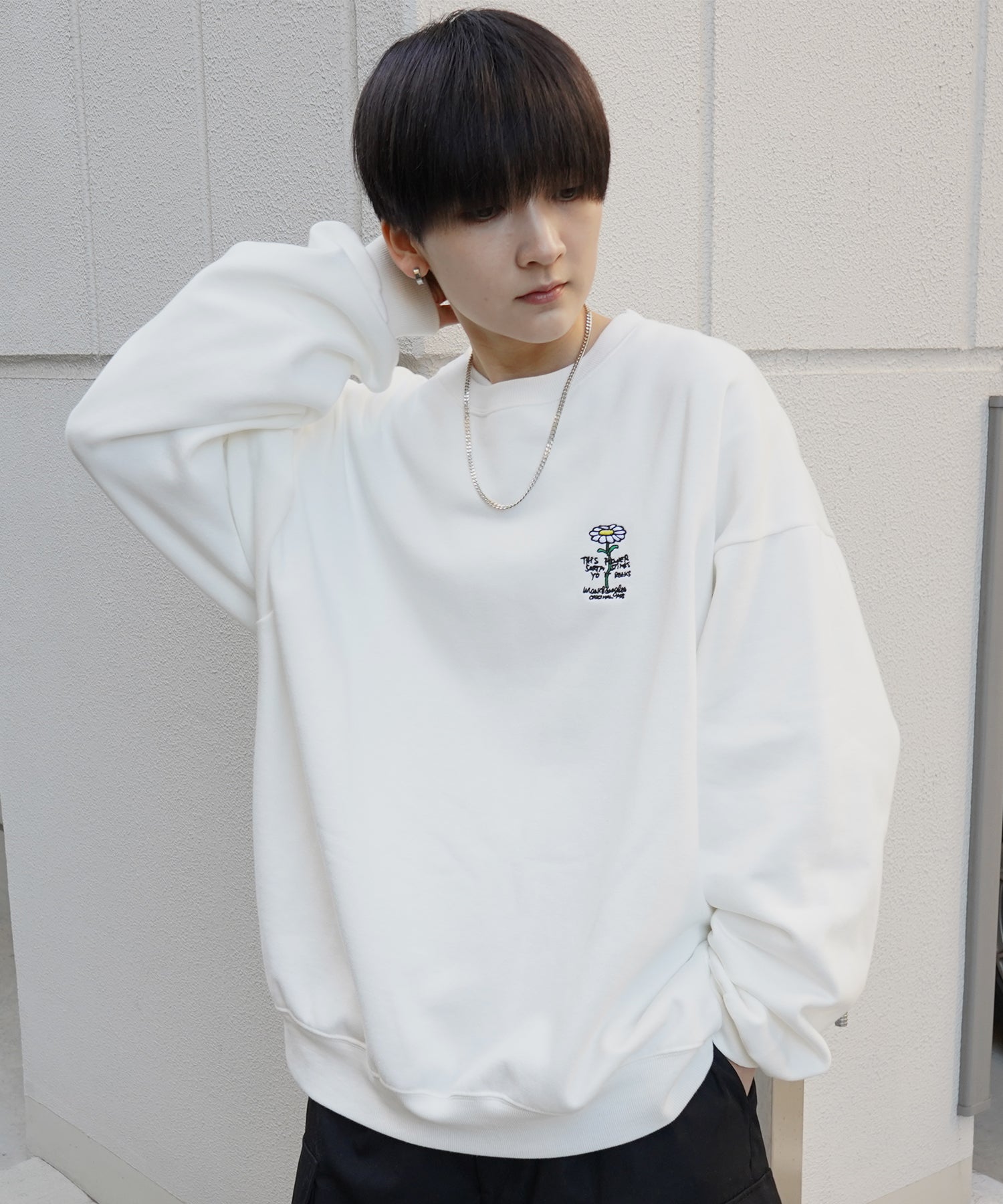 【MARK GONZALES ARTWORK COLLECTION / マーク ゴンザレス】別注 ビッグシルエット イラストバックプリント プルオーバースウェット