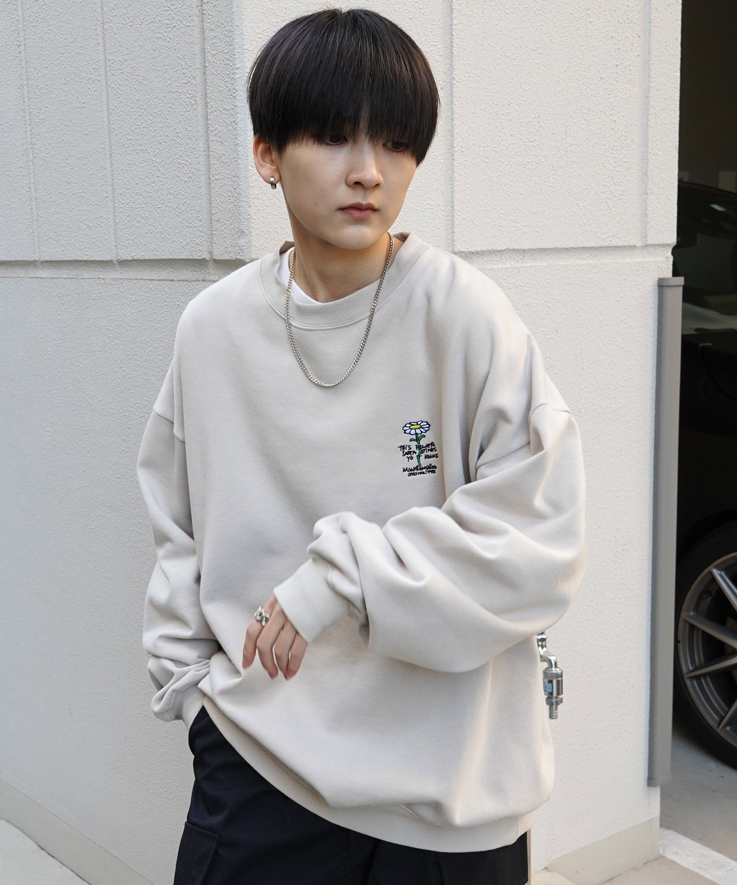 【MARK GONZALES ARTWORK COLLECTION / マーク ゴンザレス】別注 ビッグシルエット イラストバックプリント プルオーバースウェット