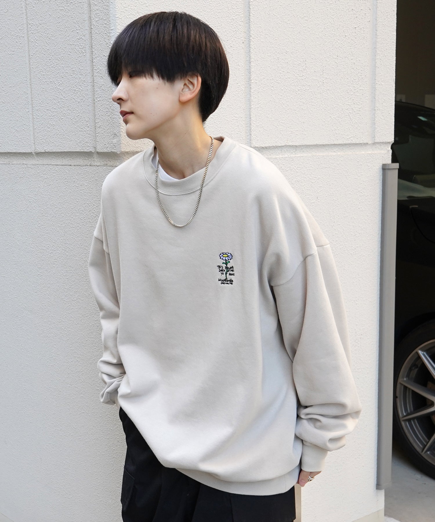 【MARK GONZALES ARTWORK COLLECTION / マーク ゴンザレス】別注 ビッグシルエット イラストバックプリント プルオーバースウェット