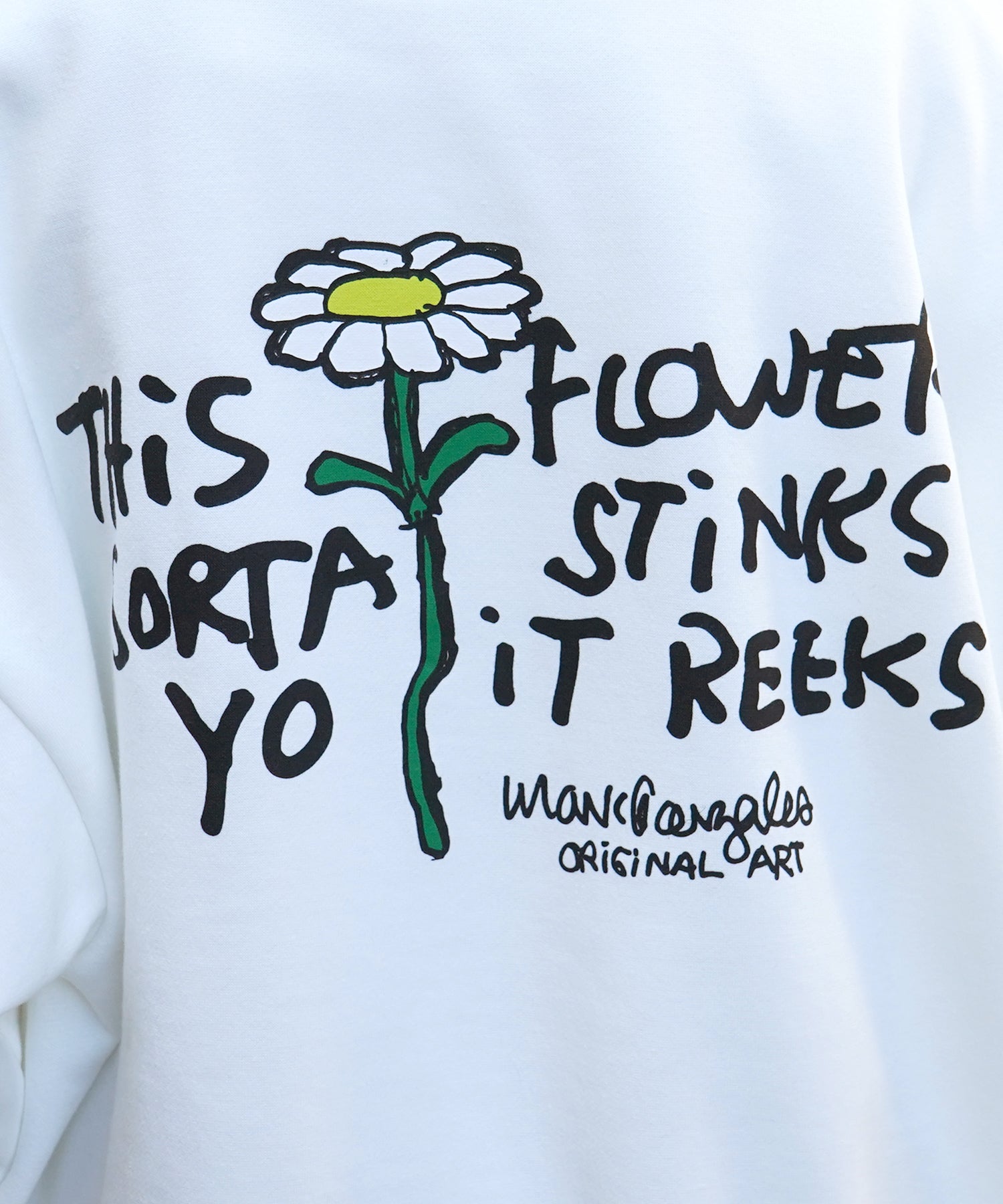 【MARK GONZALES ARTWORK COLLECTION / マーク ゴンザレス】別注 ビッグシルエット イラストバックプリント プルオーバースウェット