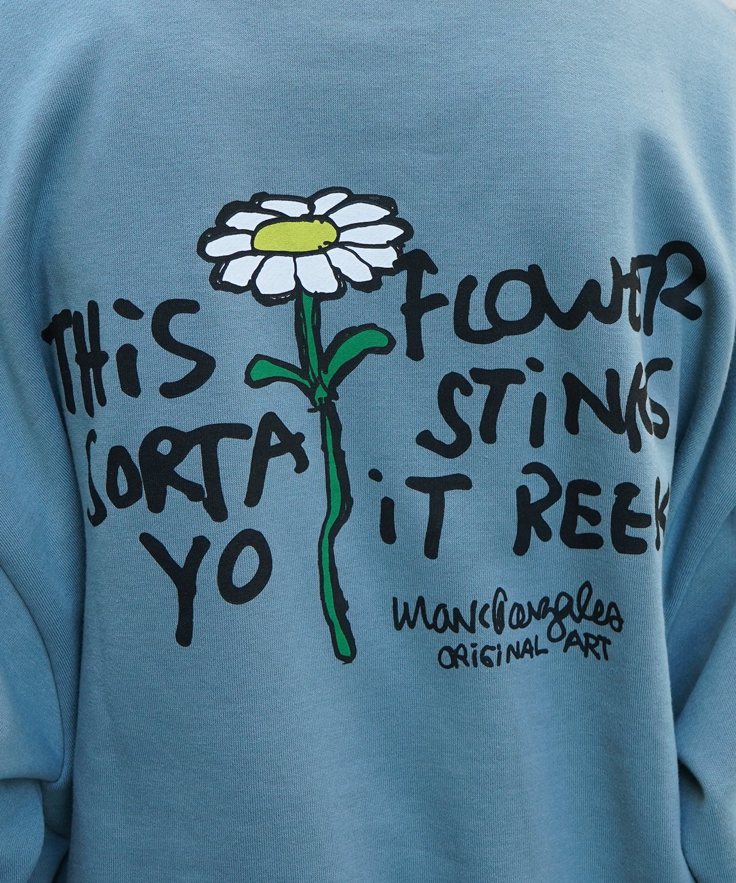 【MARK GONZALES ARTWORK COLLECTION / マーク ゴンザレス】別注 ビッグシルエット イラストバックプリント プルオーバースウェット