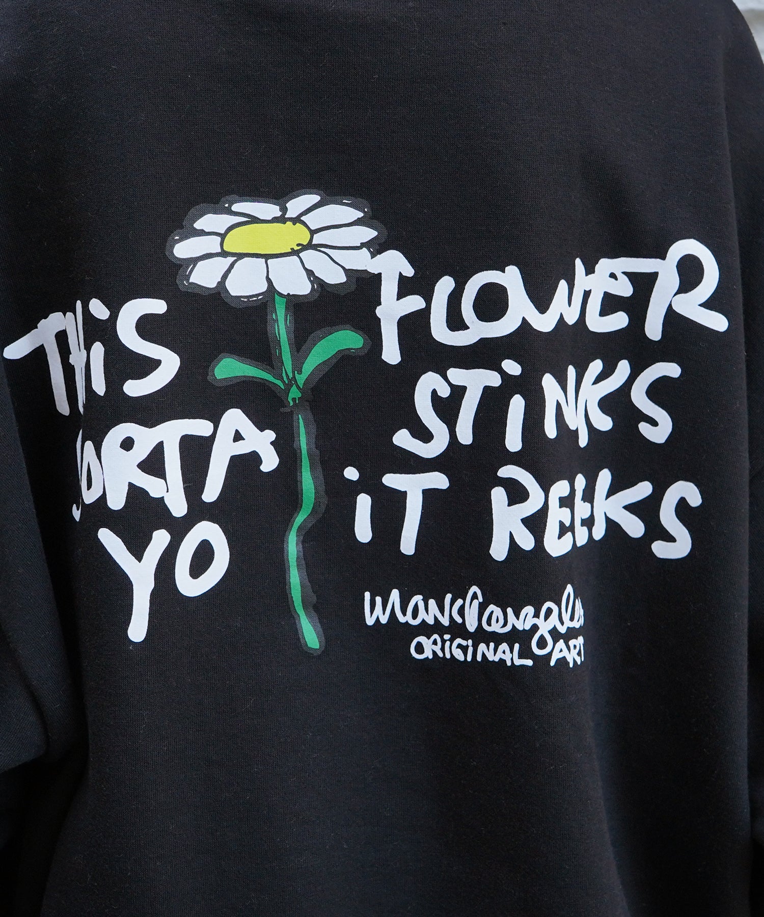 【MARK GONZALES ARTWORK COLLECTION / マーク ゴンザレス】別注 ビッグシルエット イラストバックプリント プルオーバースウェット