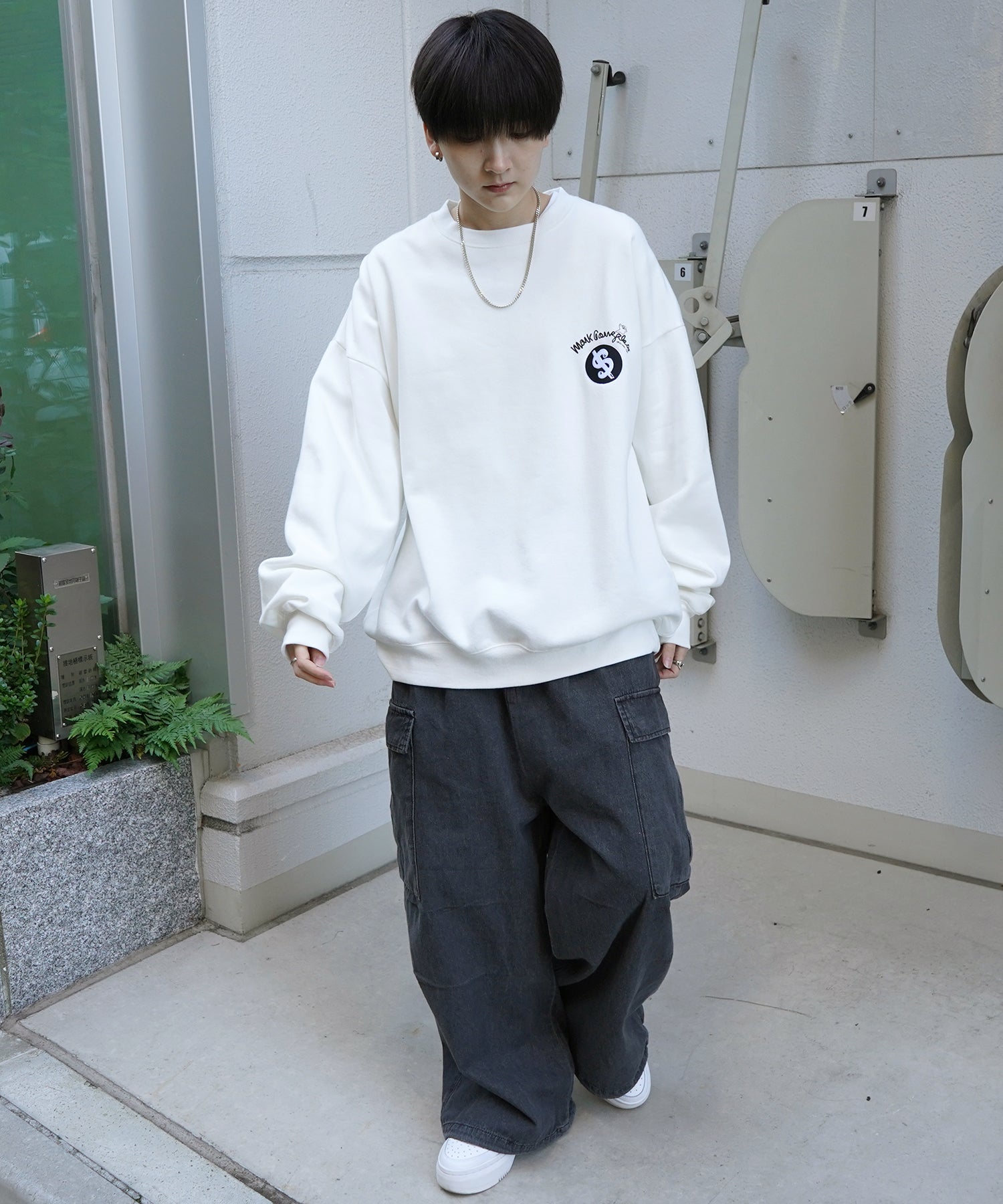 【MARK GONZALES ARTWORK COLLECTION / マーク ゴンザレス】別注 ビッグシルエット イラストバックプリント プルオーバースウェット