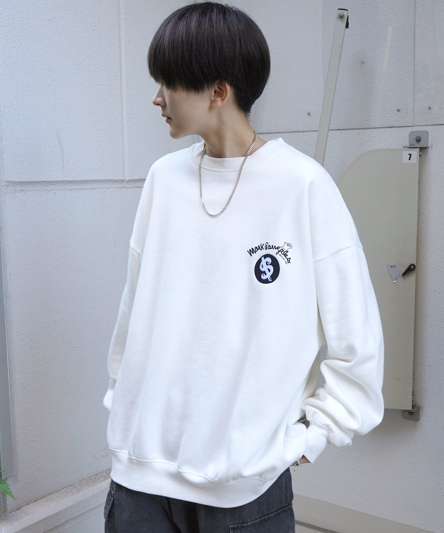 【MARK GONZALES ARTWORK COLLECTION / マーク ゴンザレス】別注 ビッグシルエット イラストバックプリント プルオーバースウェット