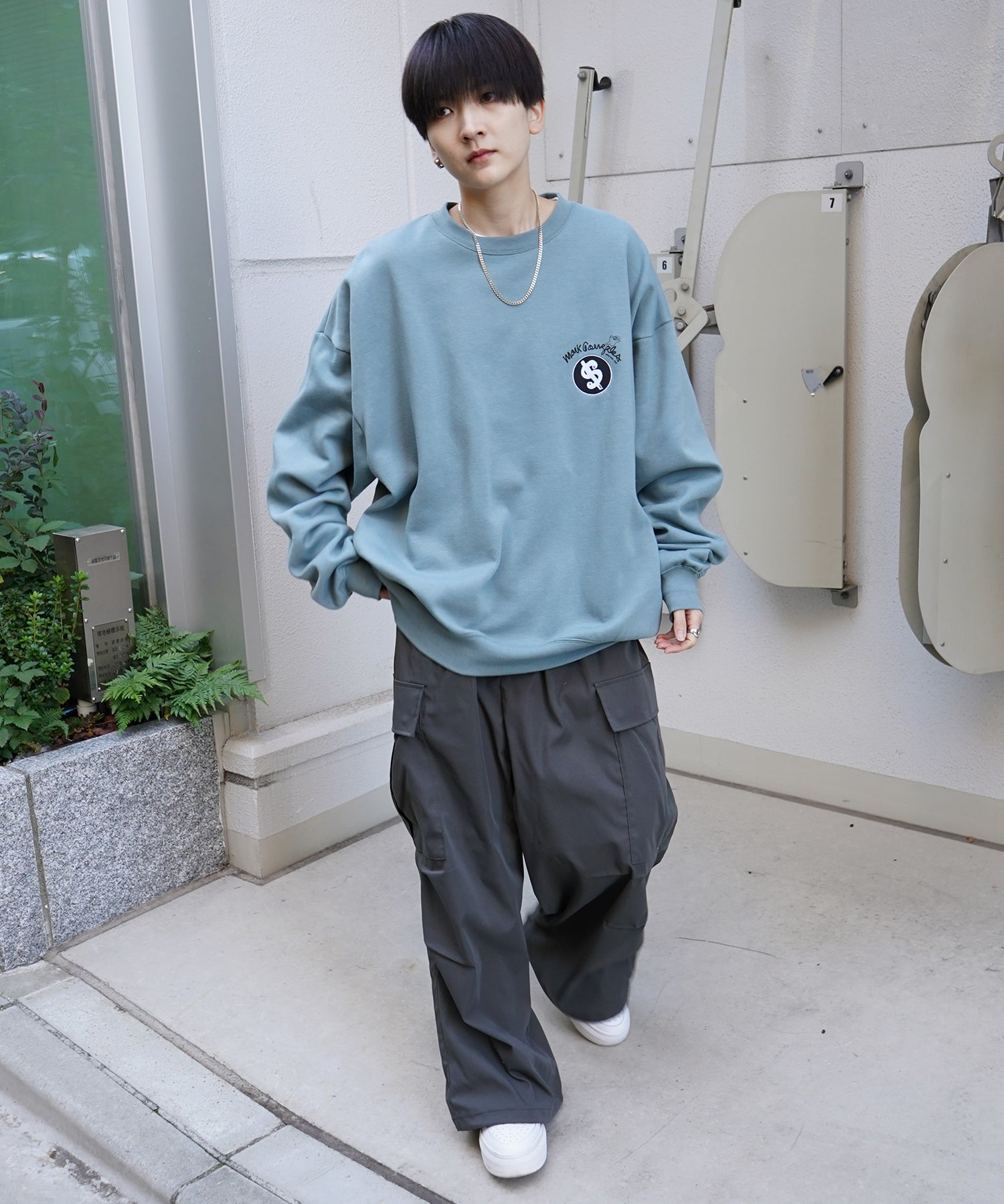 【MARK GONZALES ARTWORK COLLECTION / マーク ゴンザレス】別注 ビッグシルエット イラストバックプリント プルオーバースウェット