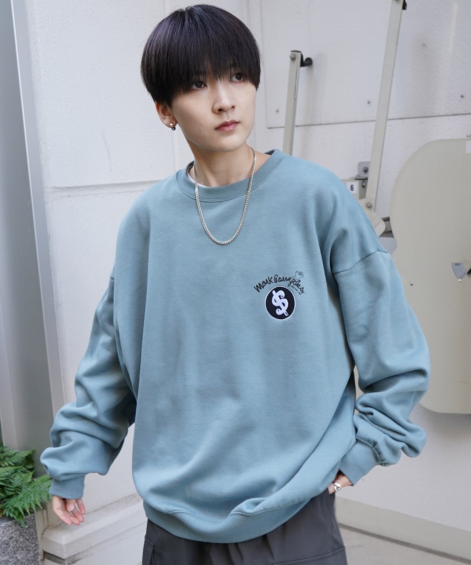 【MARK GONZALES ARTWORK COLLECTION / マーク ゴンザレス】別注 ビッグシルエット イラストバックプリント プルオーバースウェット