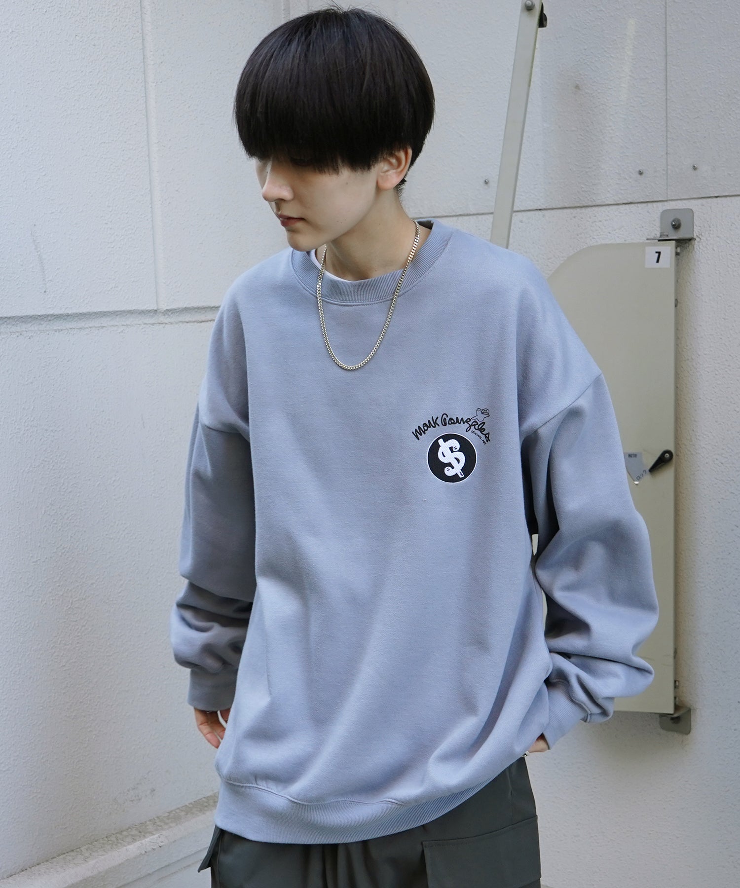 【MARK GONZALES ARTWORK COLLECTION / マーク ゴンザレス】別注 ビッグシルエット イラストバックプリント プルオーバースウェット