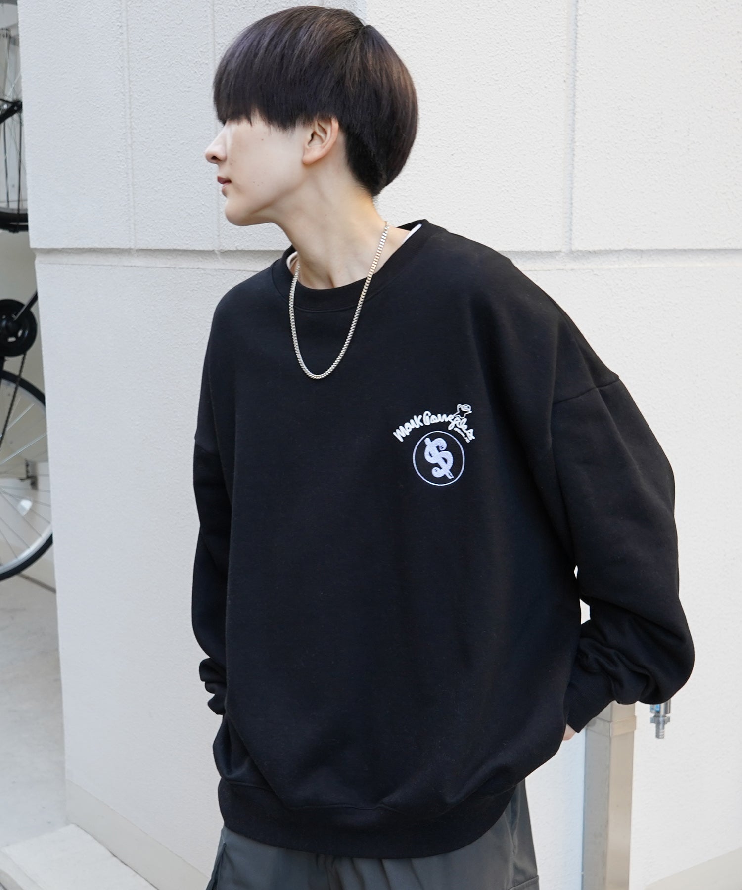 【MARK GONZALES ARTWORK COLLECTION / マーク ゴンザレス】別注 ビッグシルエット イラストバックプリント プルオーバースウェット