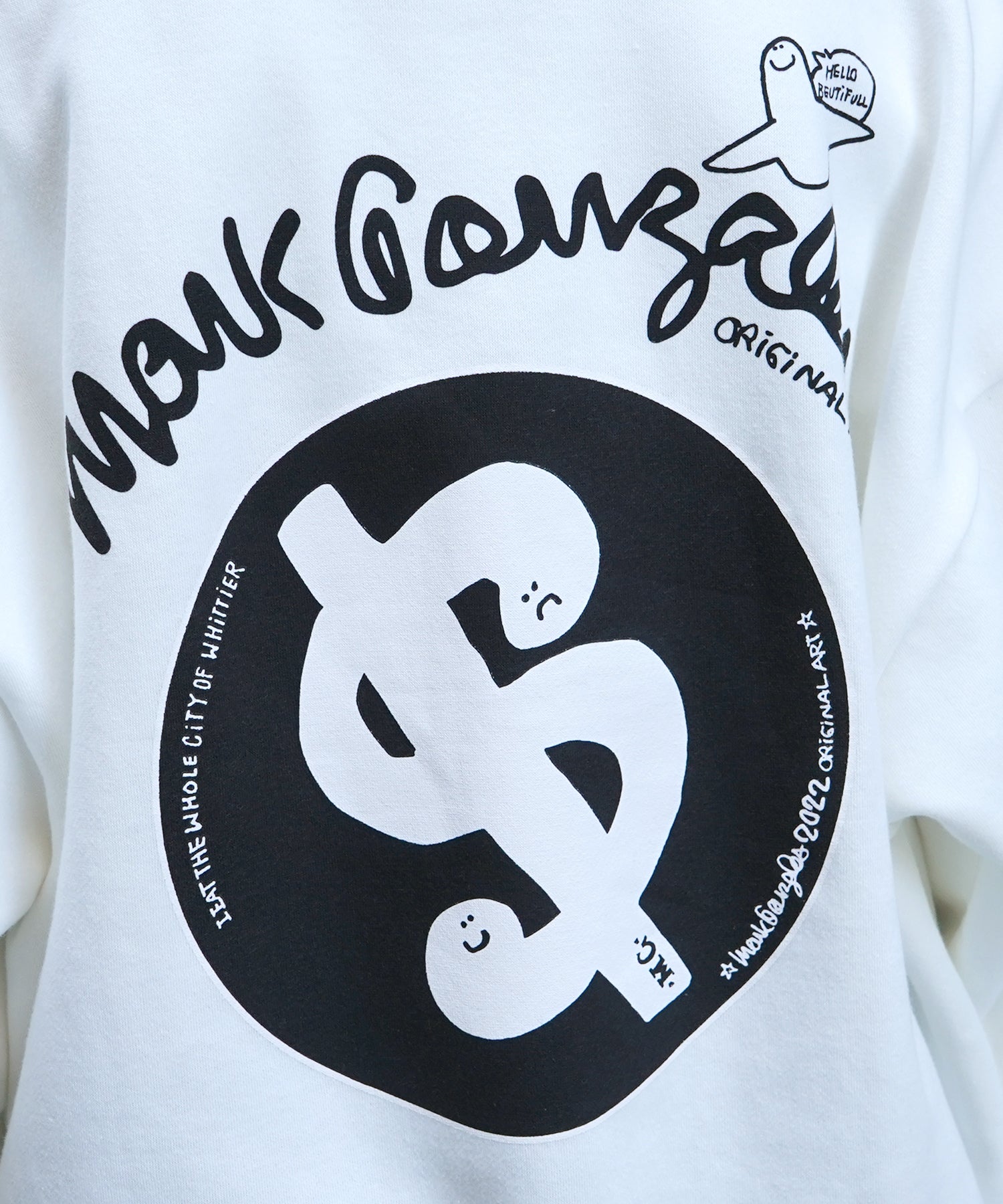 【MARK GONZALES ARTWORK COLLECTION / マーク ゴンザレス】別注 ビッグシルエット イラストバックプリント プルオーバースウェット