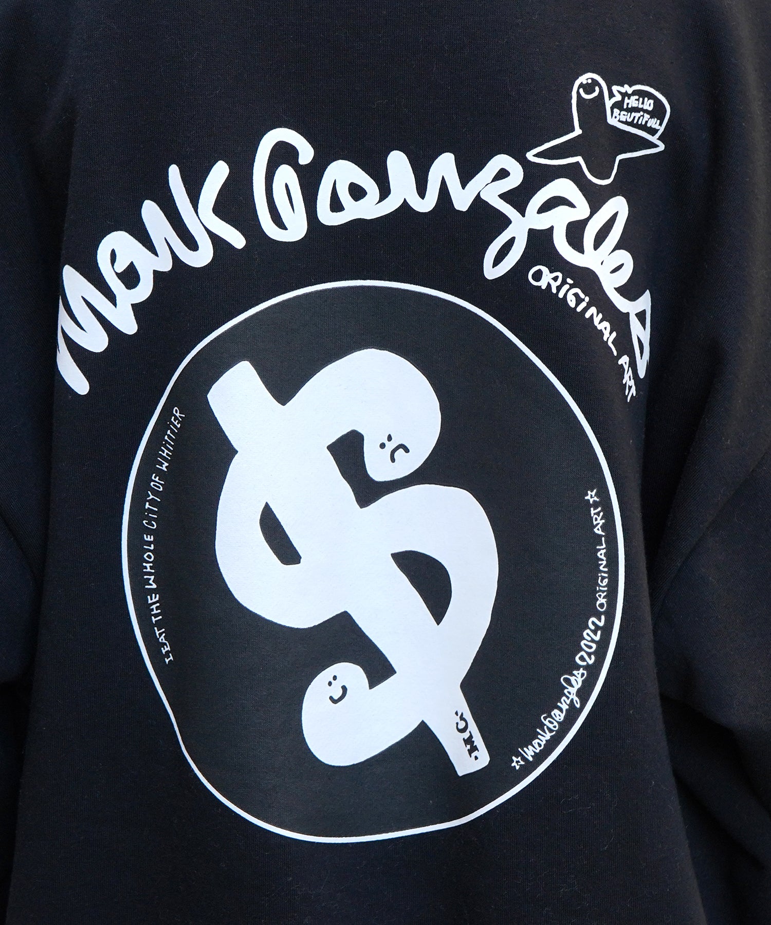 【MARK GONZALES ARTWORK COLLECTION / マーク ゴンザレス】別注 ビッグシルエット イラストバックプリント プルオーバースウェット