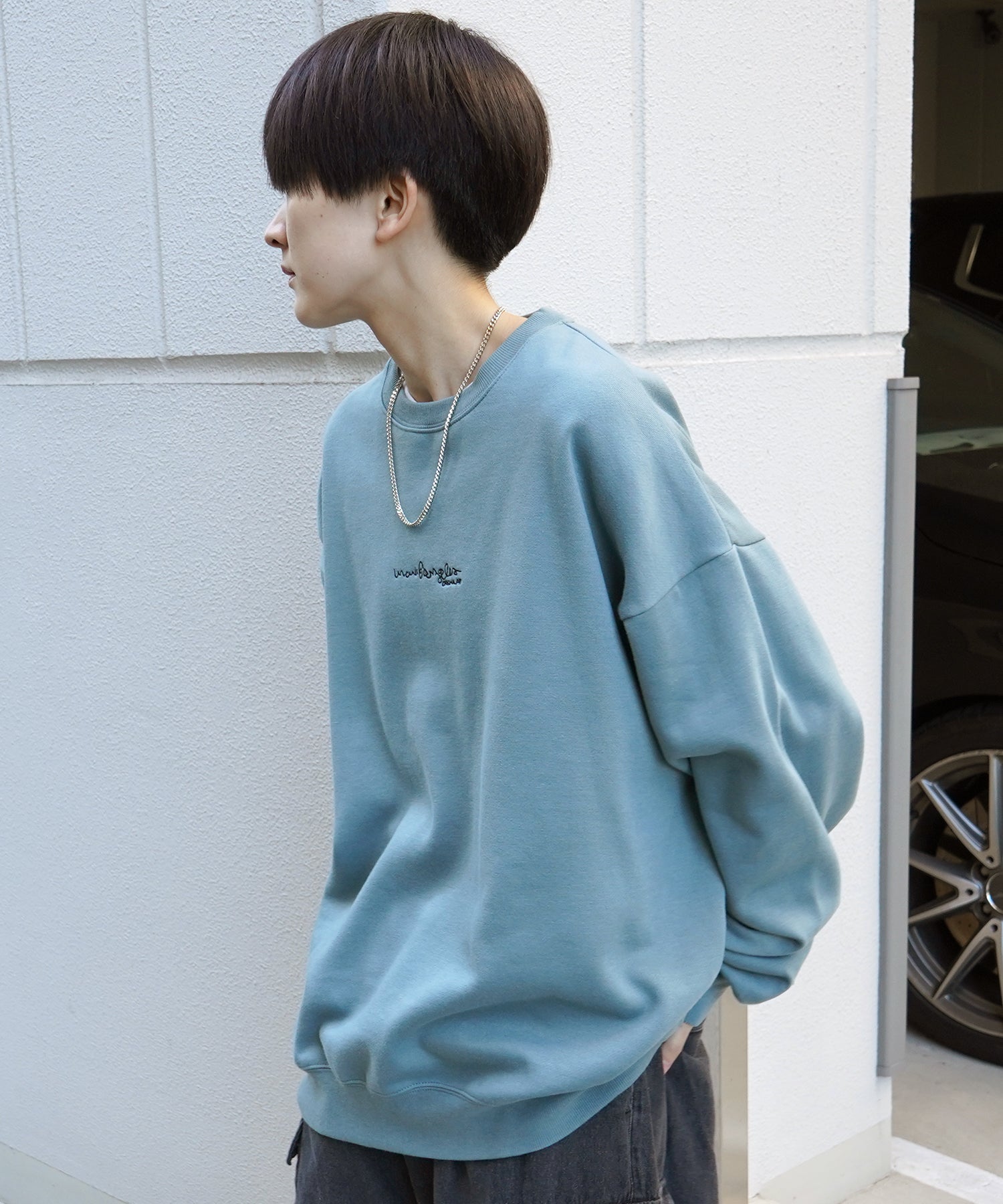 【MARK GONZALES ARTWORK COLLECTION / マーク ゴンザレス】別注 ビッグシルエット イラストバックプリント プルオーバースウェット