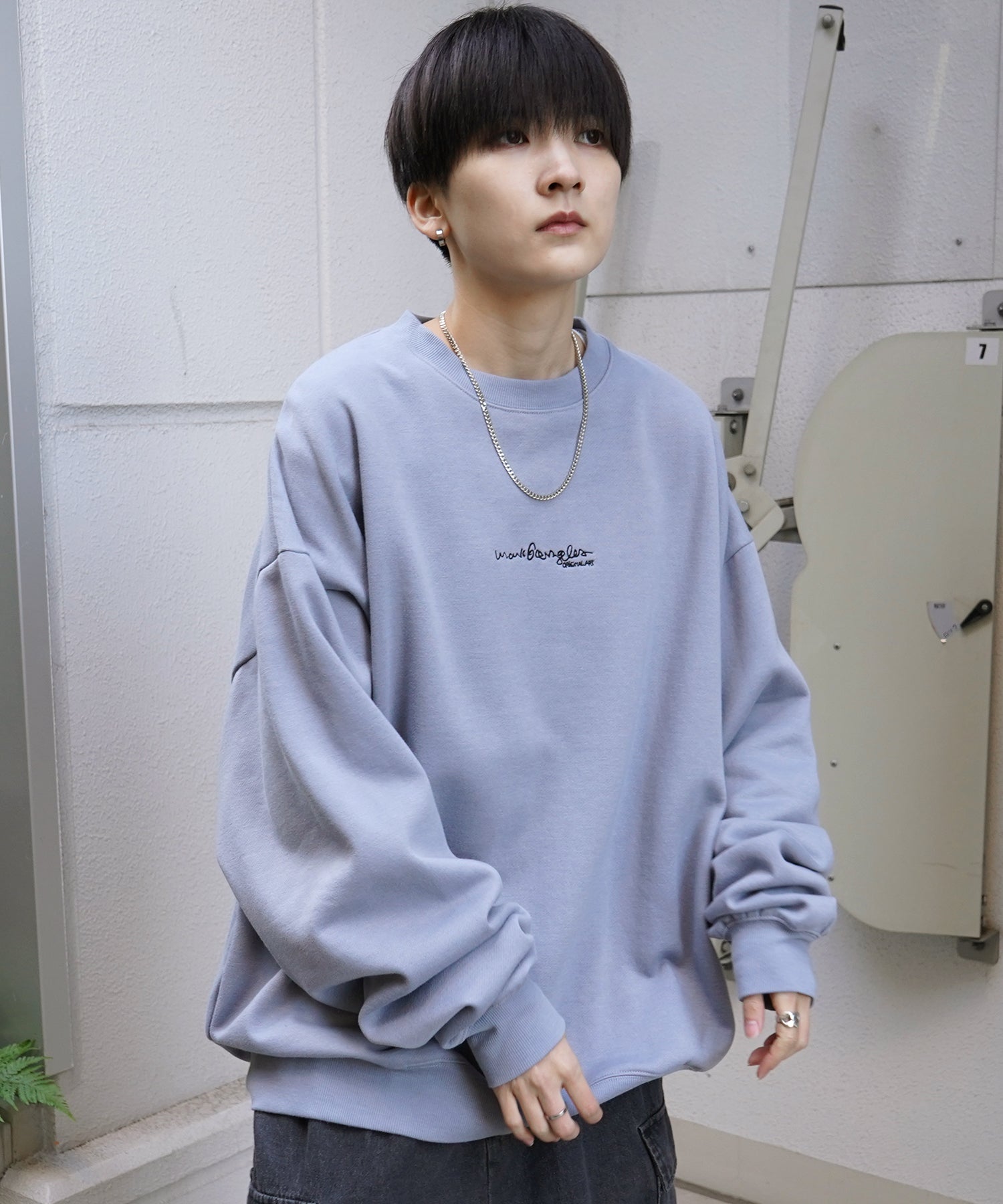 【MARK GONZALES ARTWORK COLLECTION / マーク ゴンザレス】別注 ビッグシルエット イラストバックプリント プルオーバースウェット