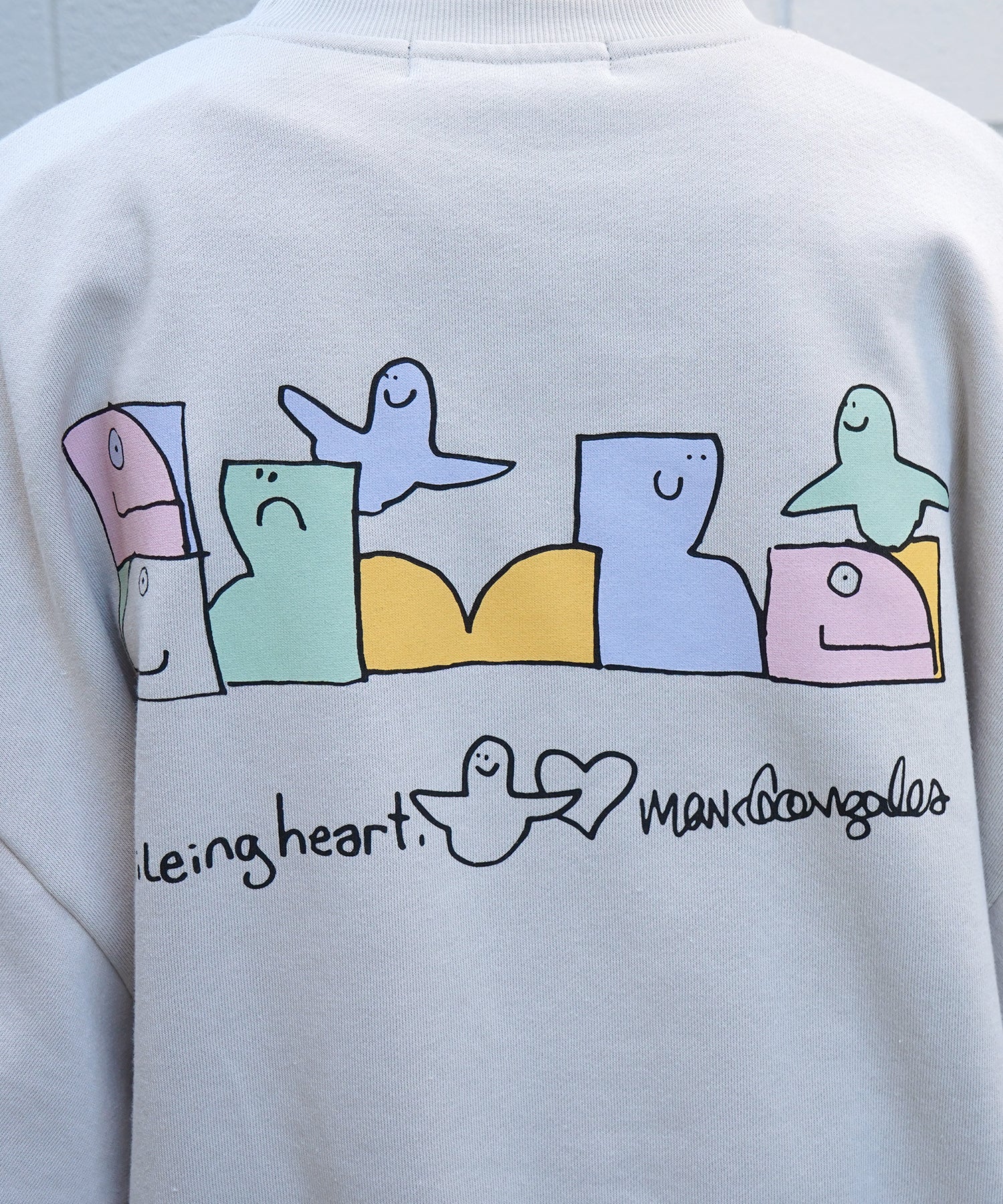 【MARK GONZALES ARTWORK COLLECTION / マーク ゴンザレス】別注 ビッグシルエット イラストバックプリント プルオーバースウェット