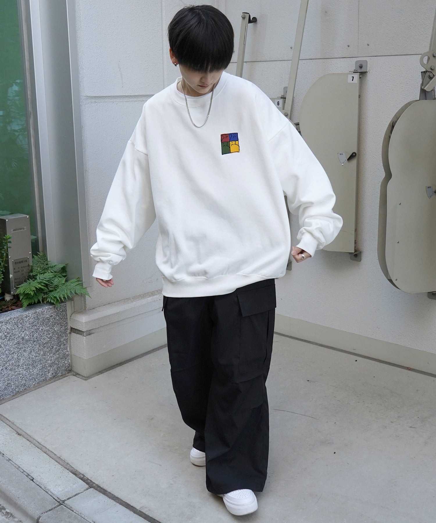 【MARK GONZALES ARTWORK COLLECTION / マーク ゴンザレス】別注 ビッグシルエット イラストバックプリント プルオーバースウェット