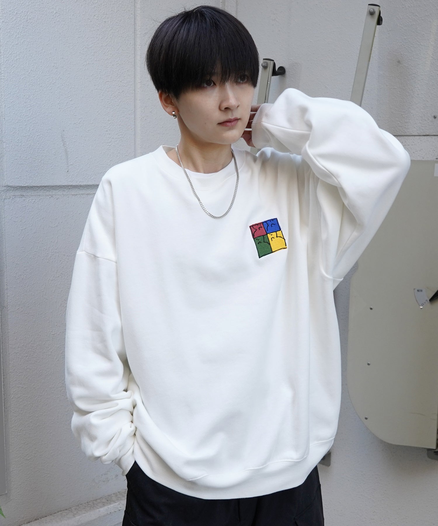 【MARK GONZALES ARTWORK COLLECTION / マーク ゴンザレス】別注 ビッグシルエット イラストバックプリント プルオーバースウェット