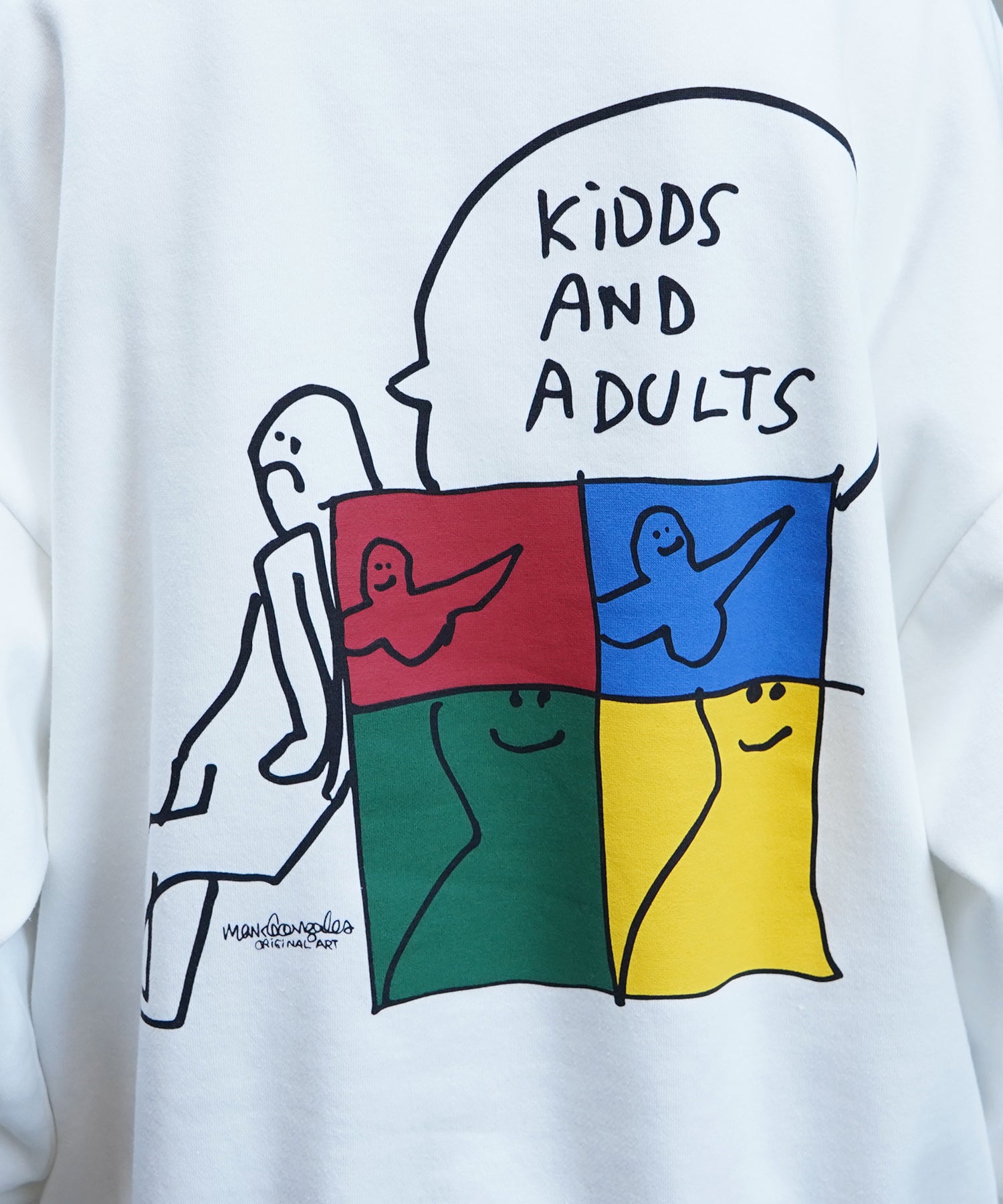 【MARK GONZALES ARTWORK COLLECTION / マーク ゴンザレス】別注 ビッグシルエット イラストバックプリント プルオーバースウェット