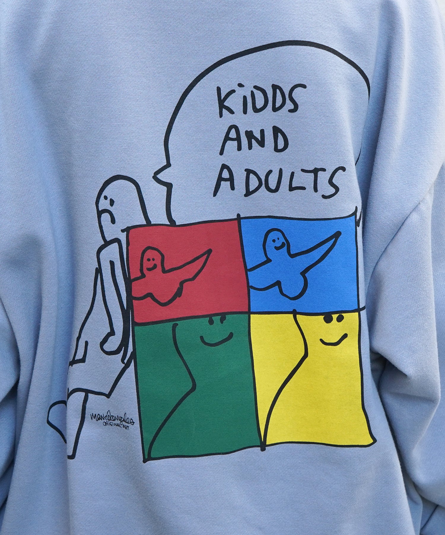 【MARK GONZALES ARTWORK COLLECTION / マーク ゴンザレス】別注 ビッグシルエット イラストバックプリント プルオーバースウェット